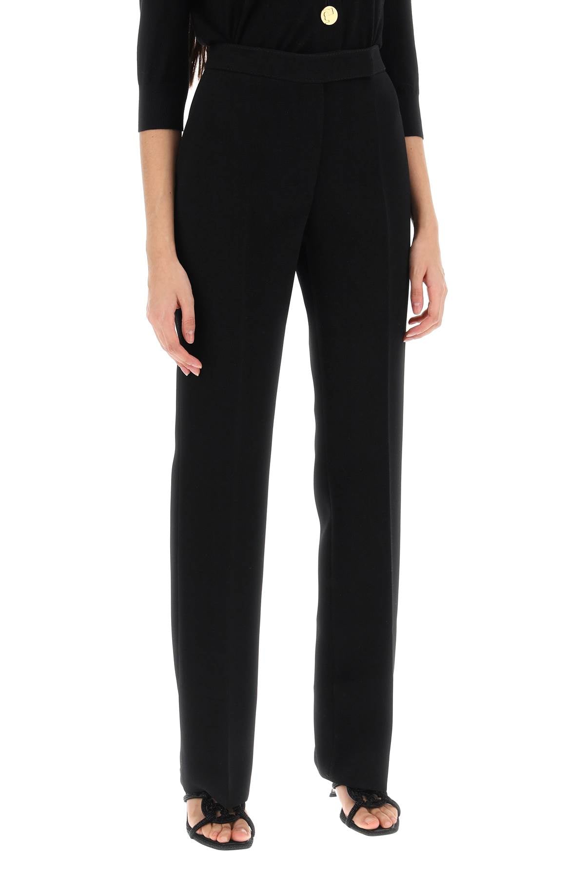 Tory Burch Straight Leg Crepe Cady Pants image 1