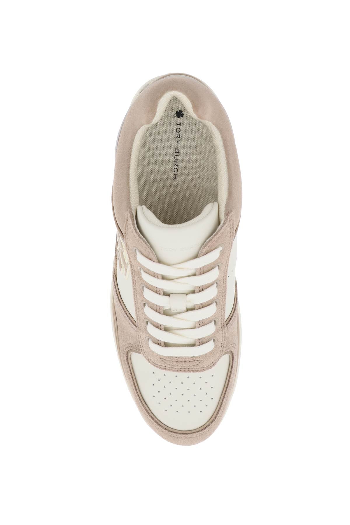 Tory Burch Clover Court Two-Tone Leather Sneakers image 1