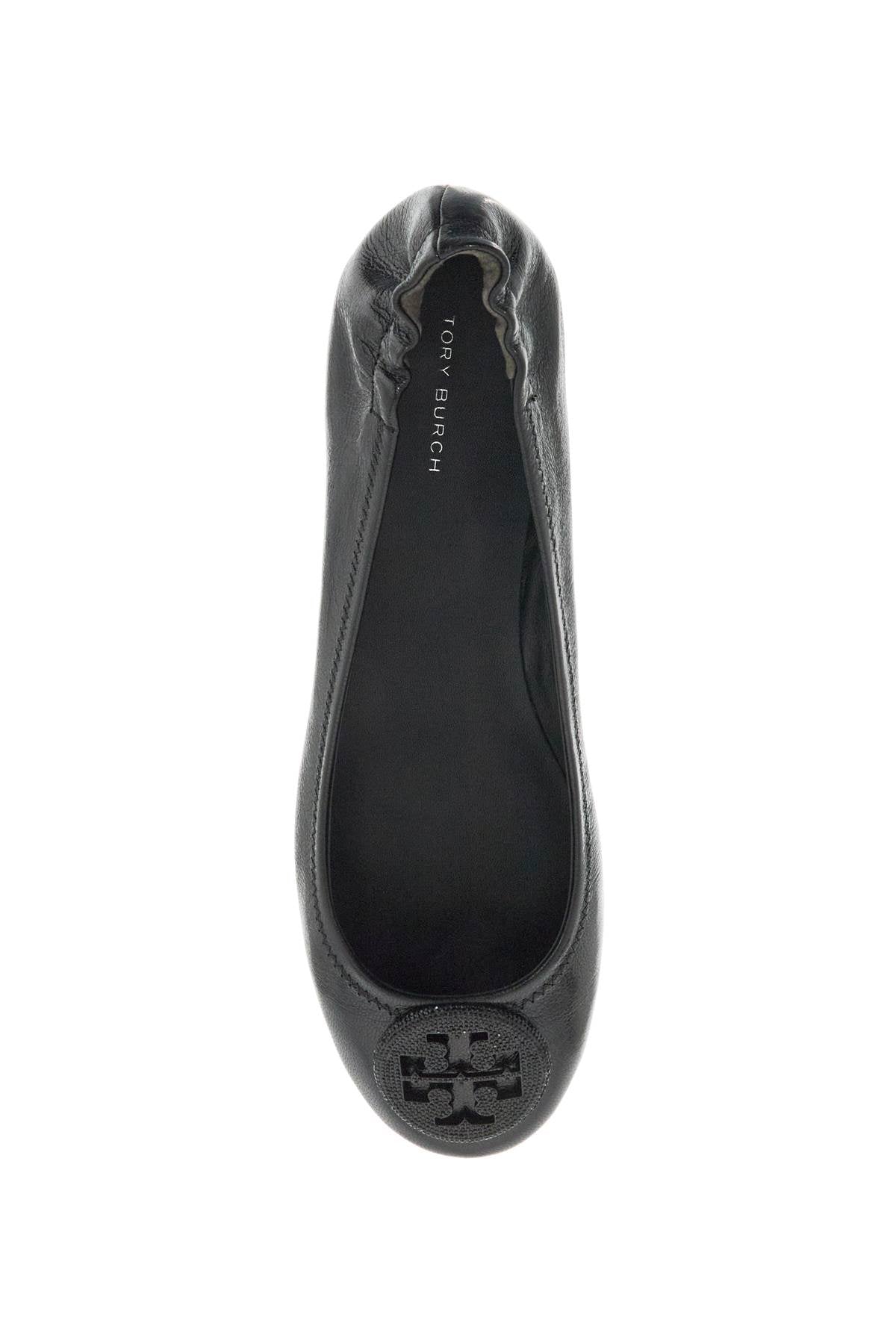 Tory Burch Minnie Travel Ballet Flats with Crystal Double T Logo image 1