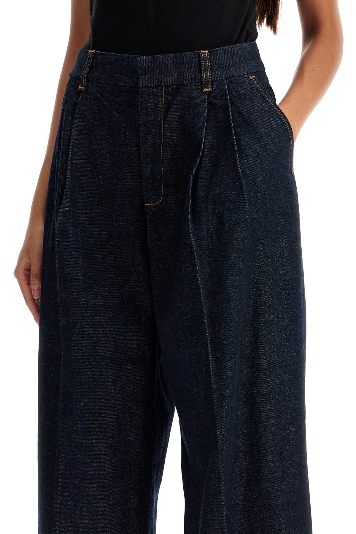 Zimmermann Wide-Leg Jeans: Dark Wash Cotton Denim image 3