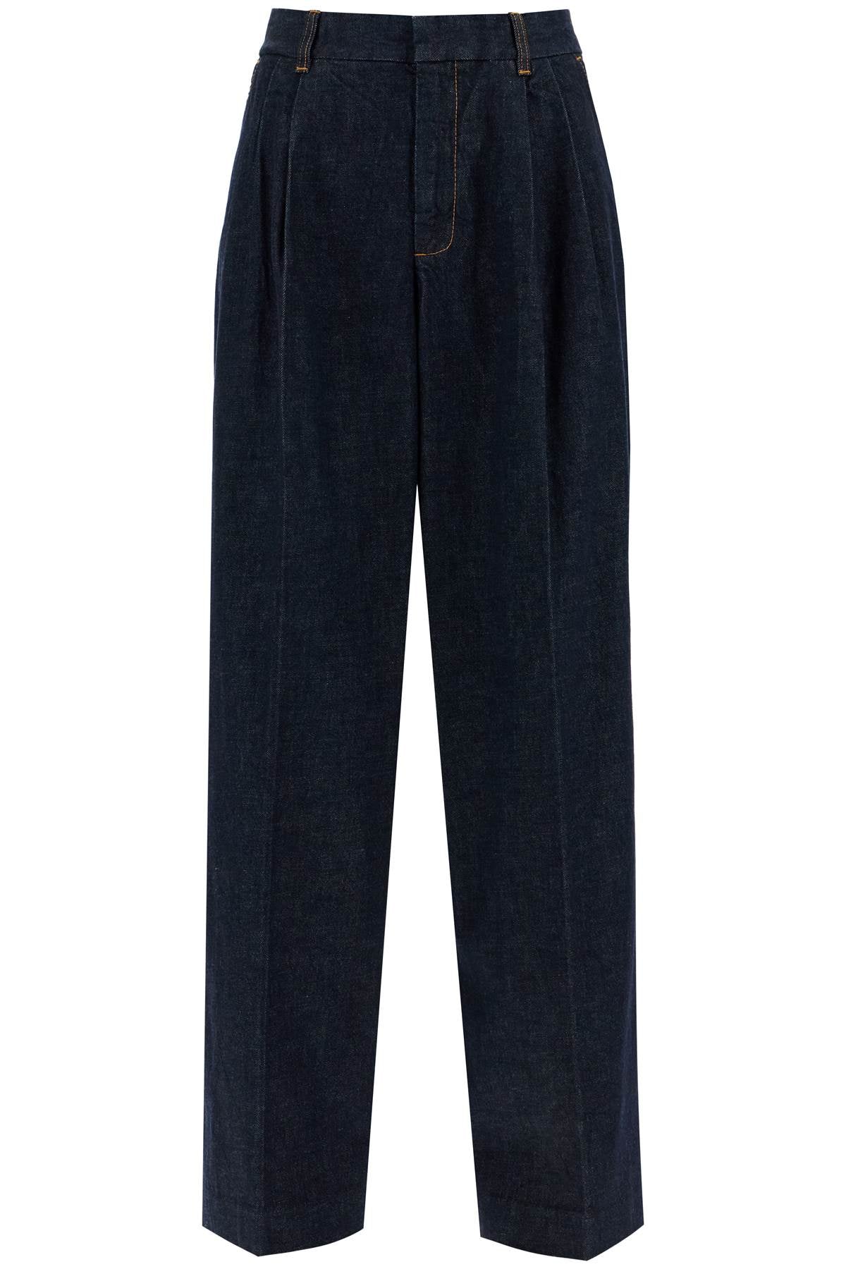 Zimmermann Wide-Leg Jeans: Dark Wash Cotton Denim image 0