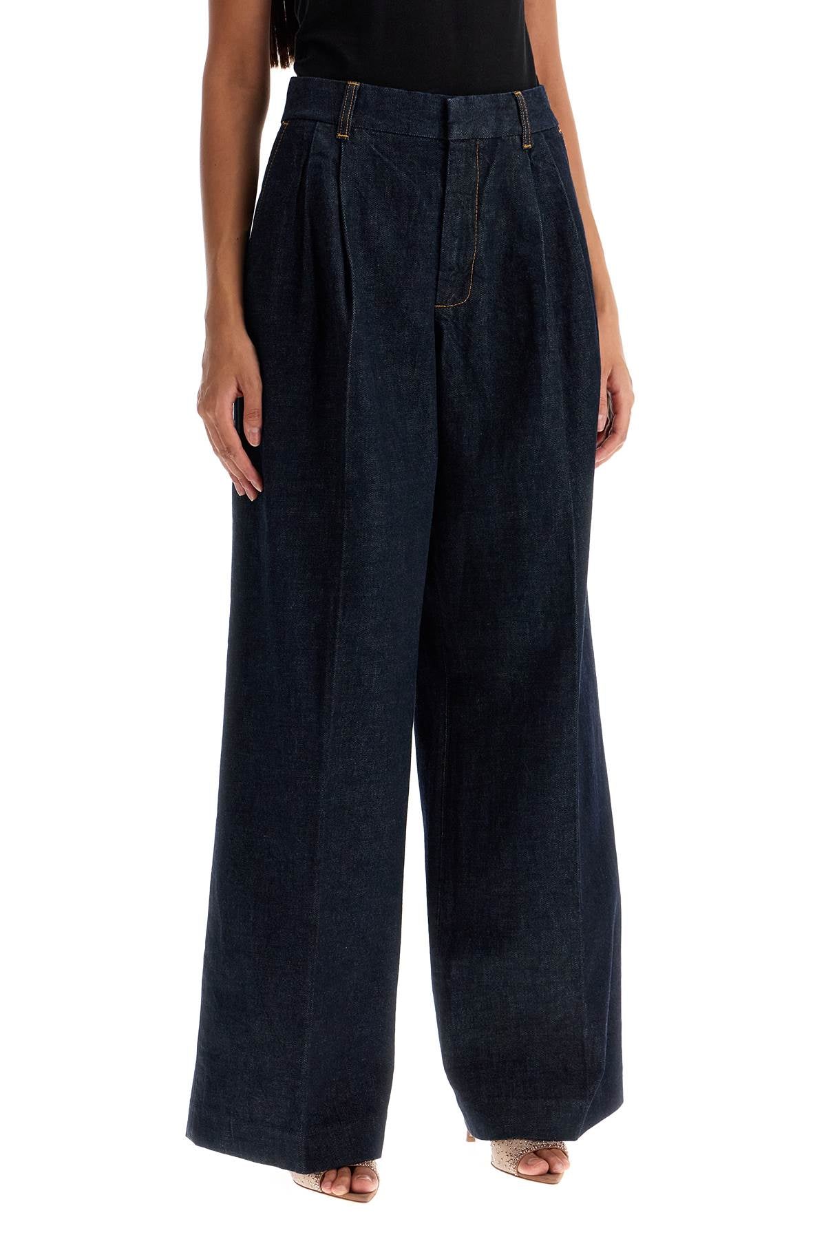 Zimmermann Wide-Leg Jeans: Dark Wash Cotton Denim image 1