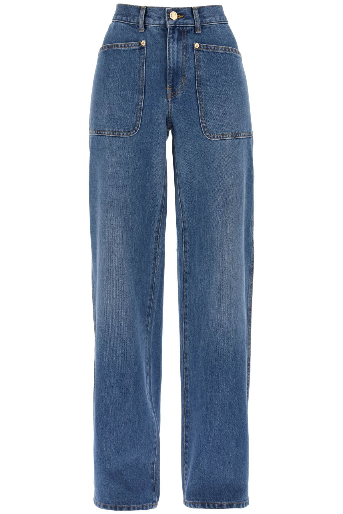 Tory Burch high-waisted cargo style jeans in image 0