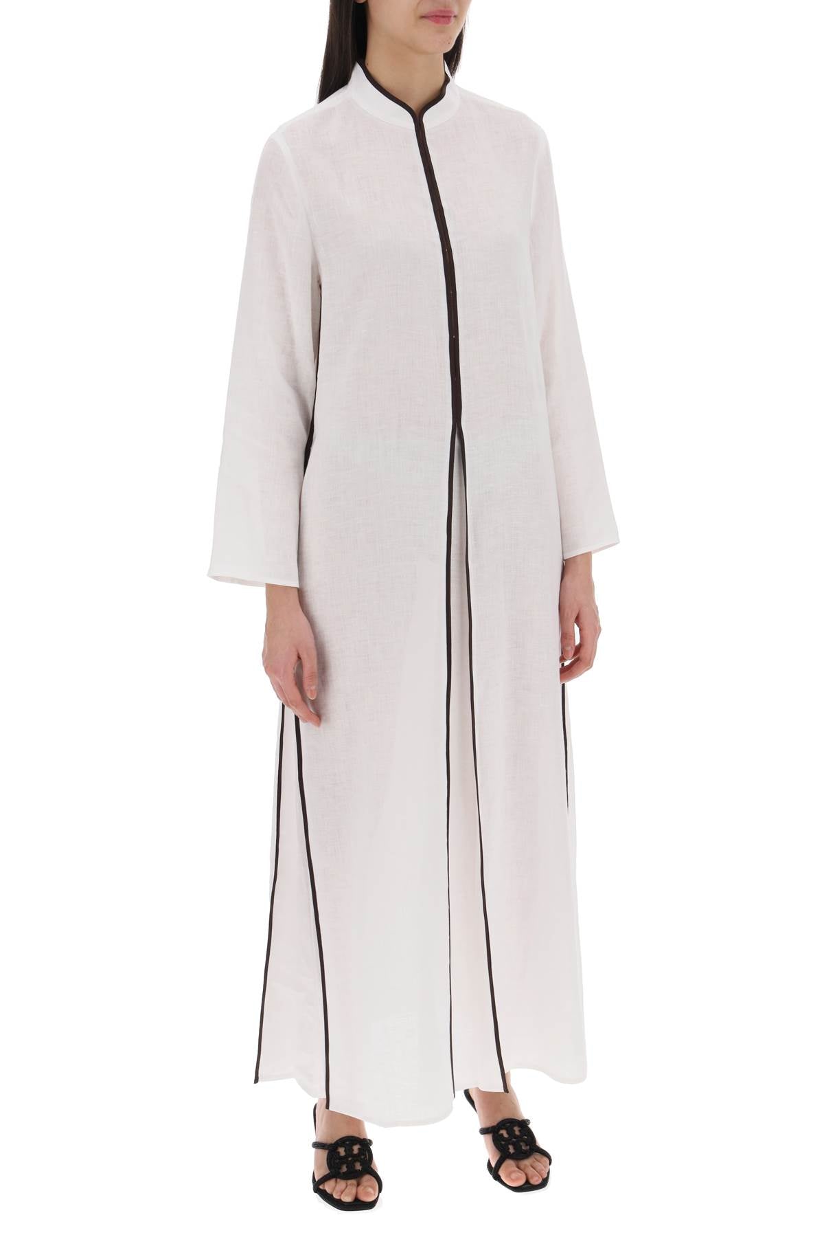 Tory Burch long linen caftan dress image 1