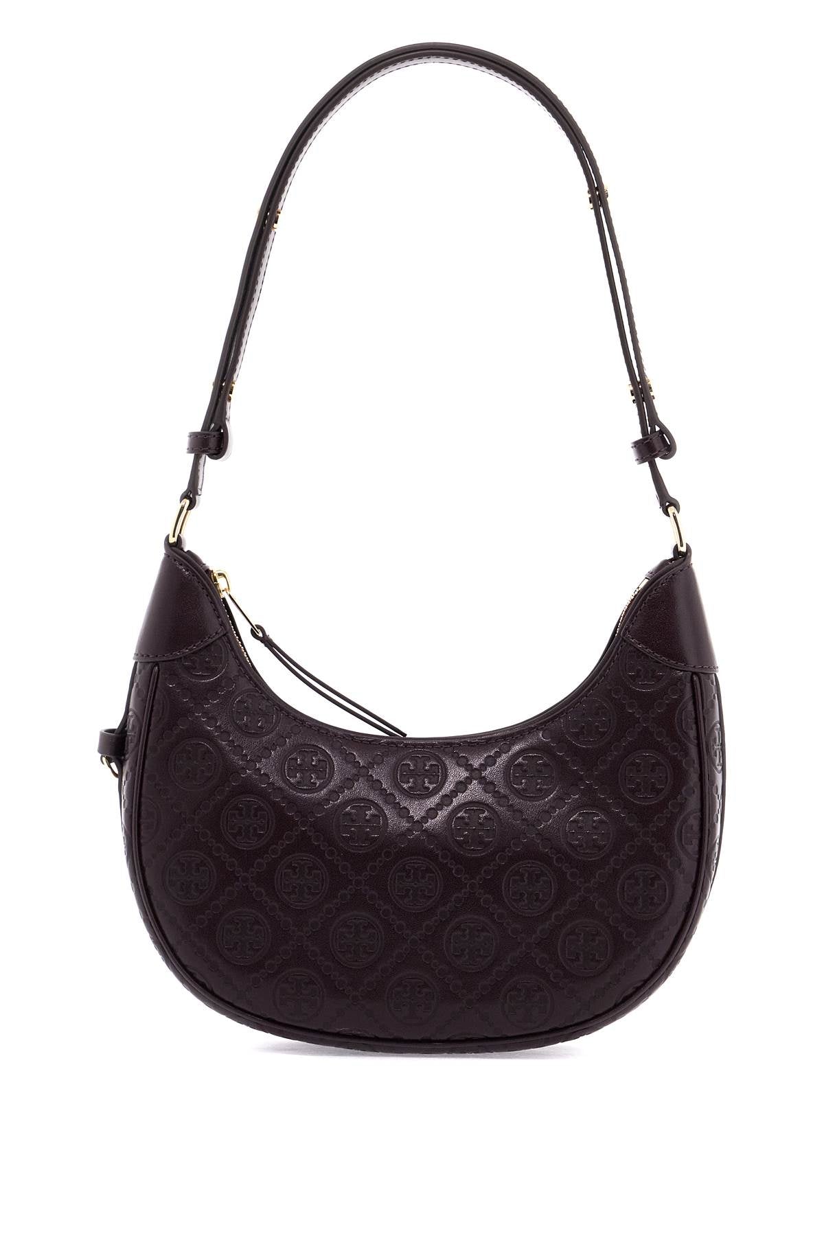 Tory Burch T Monogram Half-Moon Leather Bag image 0