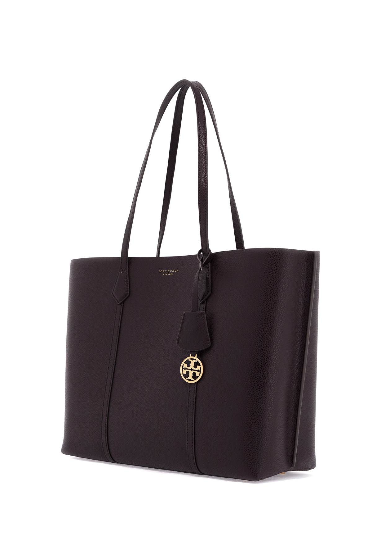 Tory Burch Perry Grained Leather Shopping Bag with Double T Charm image 2