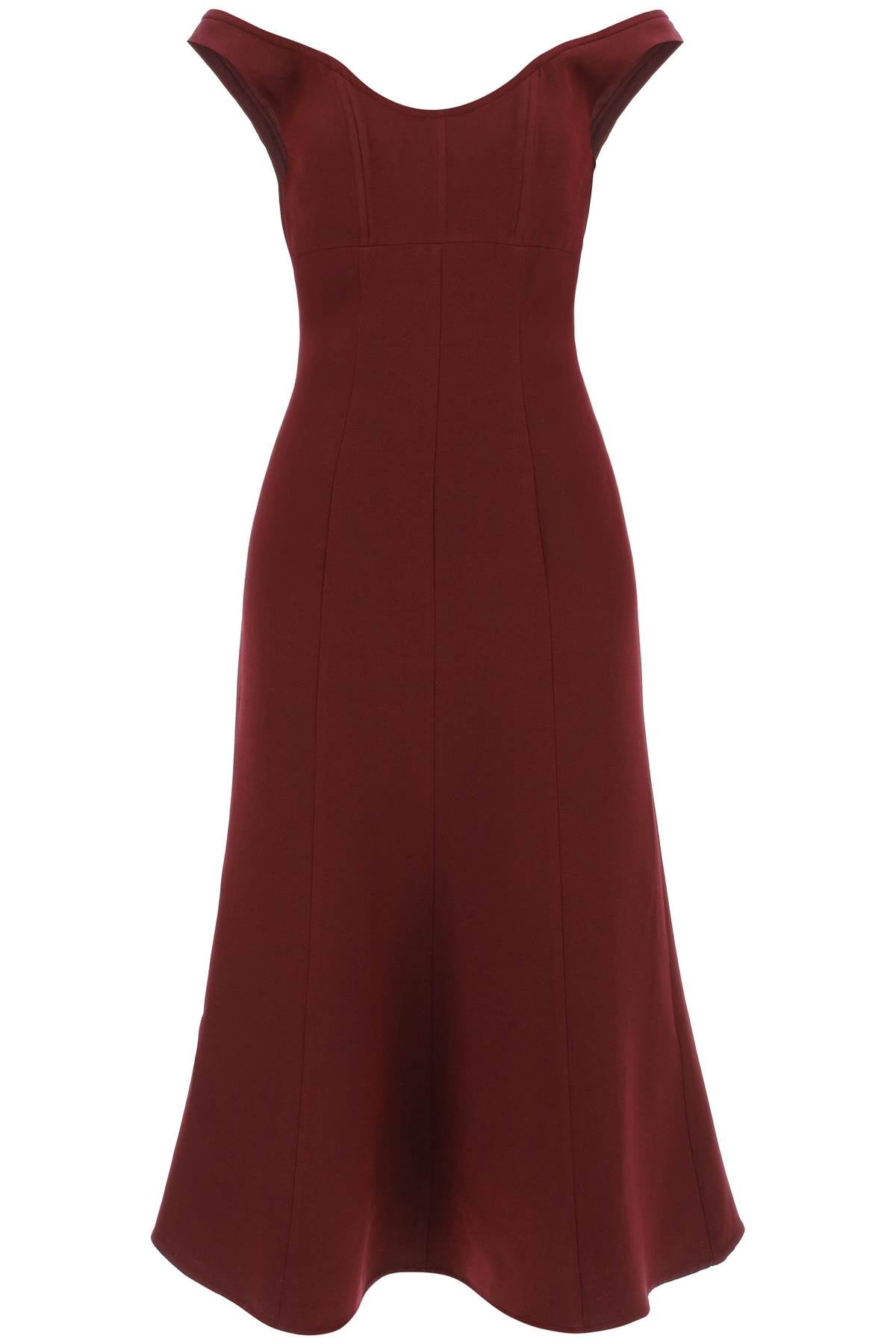 Roland Mouret wool silk off-the-shoulder midi dress image 0