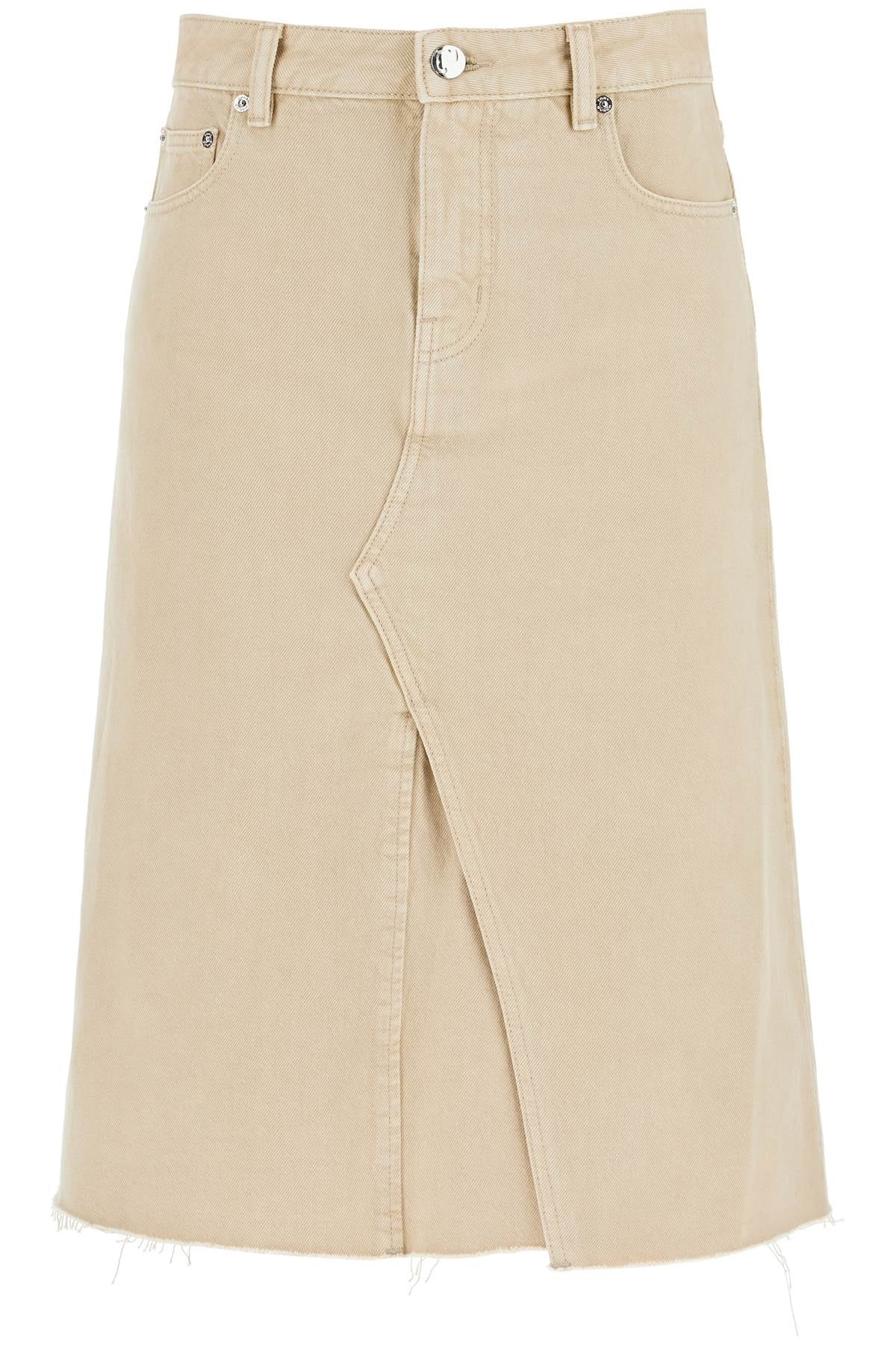 Tory Burch denim trapeze skirt with image 0