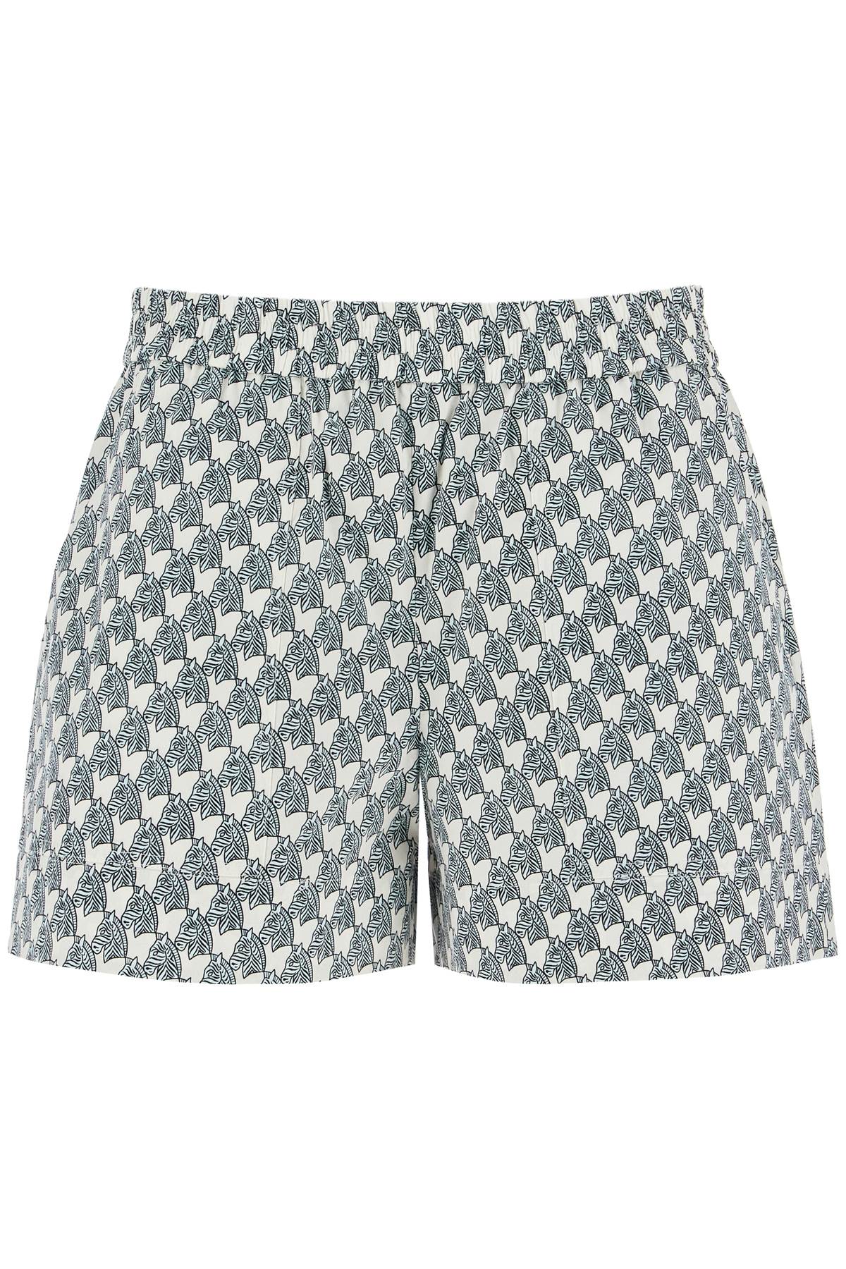 Tory Burch printed poplin shorts for image 0