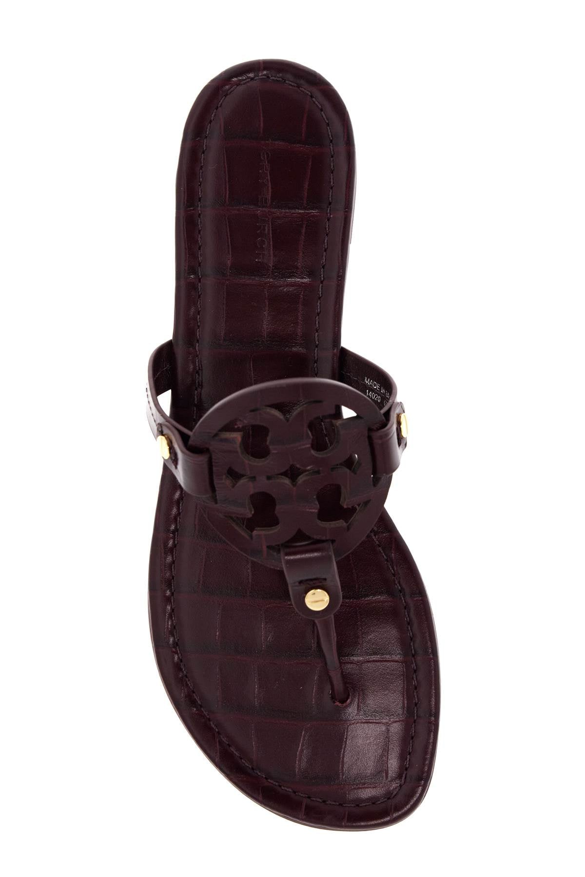 Tory Burch Miller Crocodile-Print Leather Flip-Flops image 1