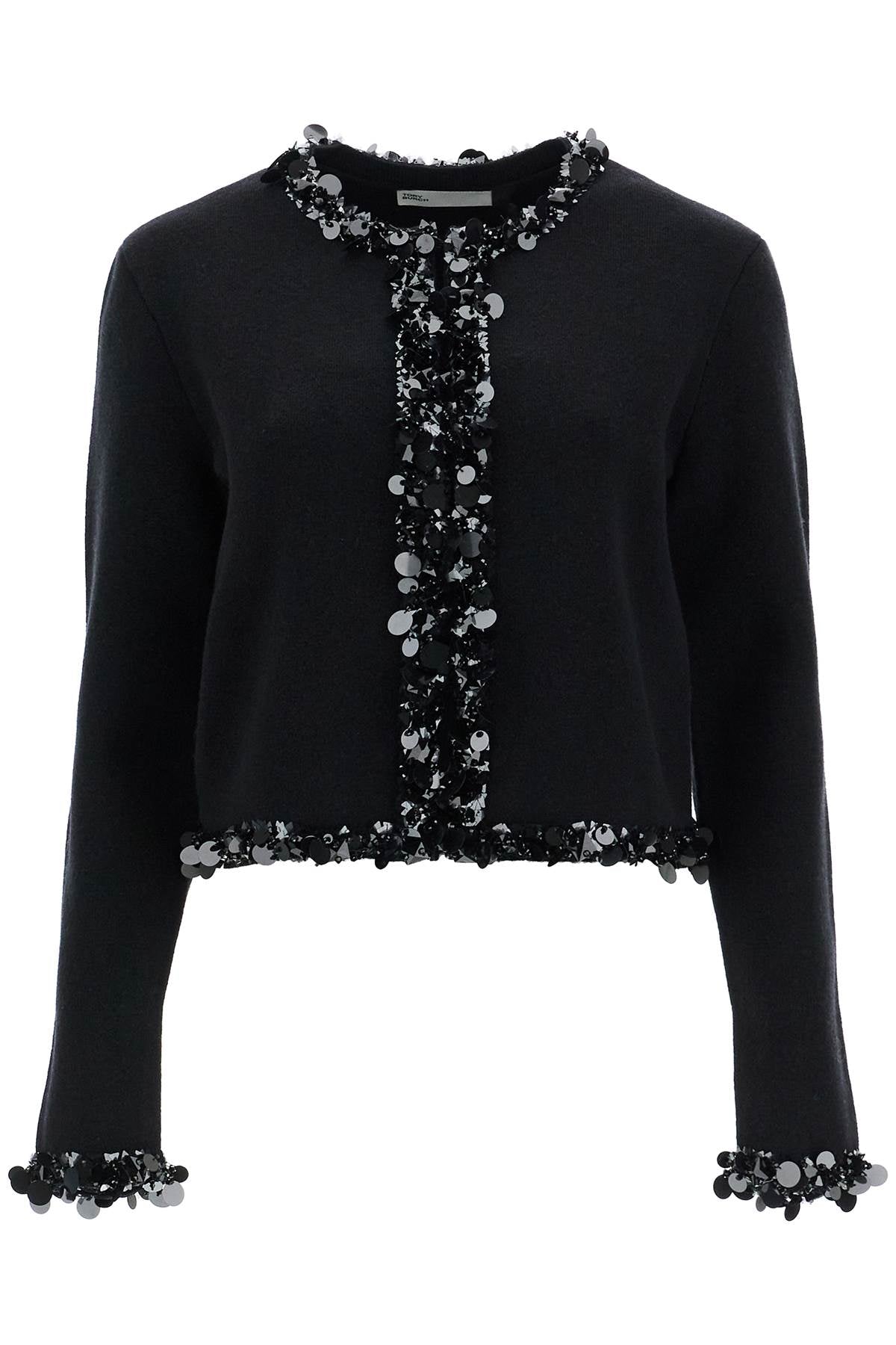 Tory Burch Beaded Wool & Cashmere Cardigan image 0