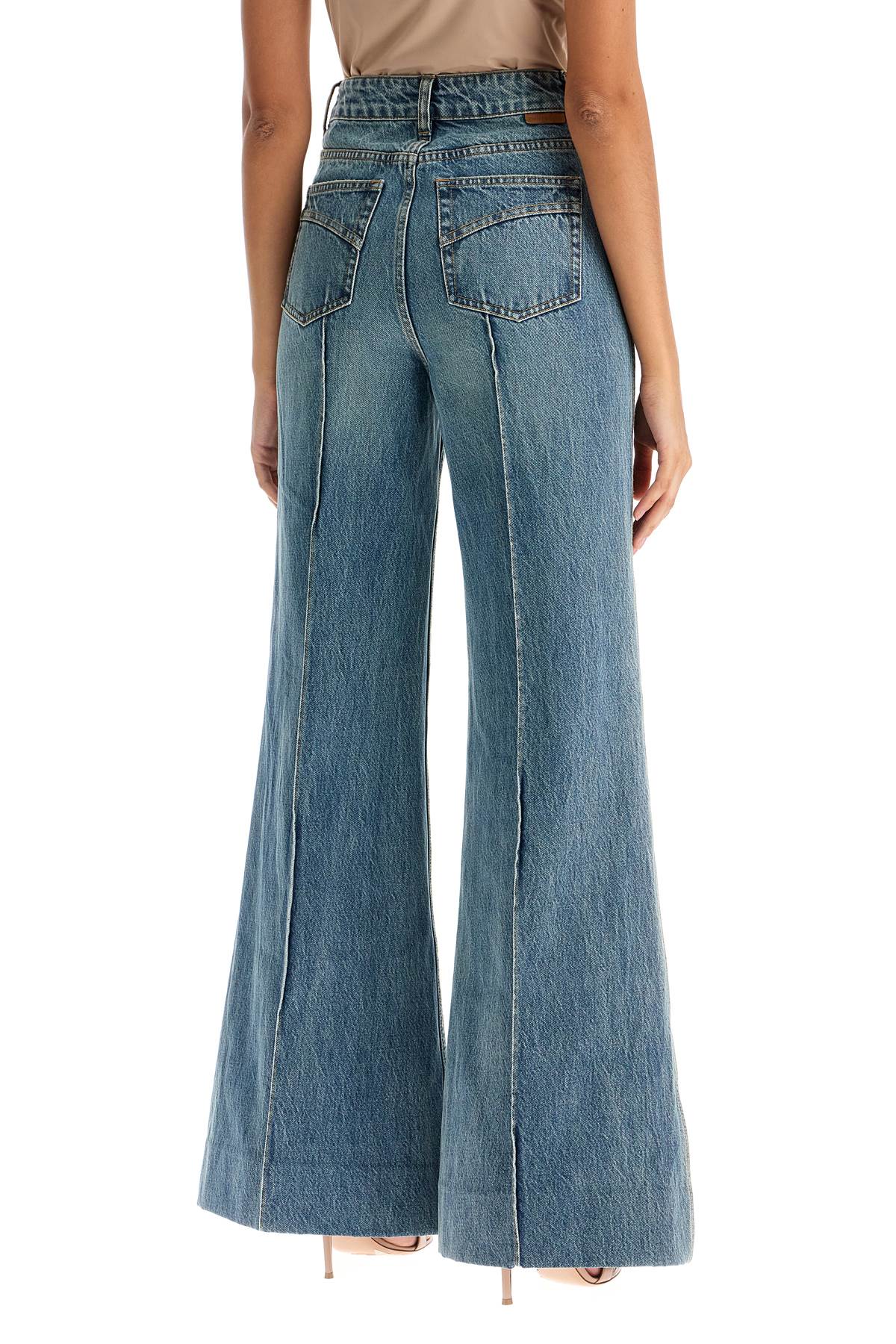 Zimmermann Wide Leg Jeans with Illustration Design image 2