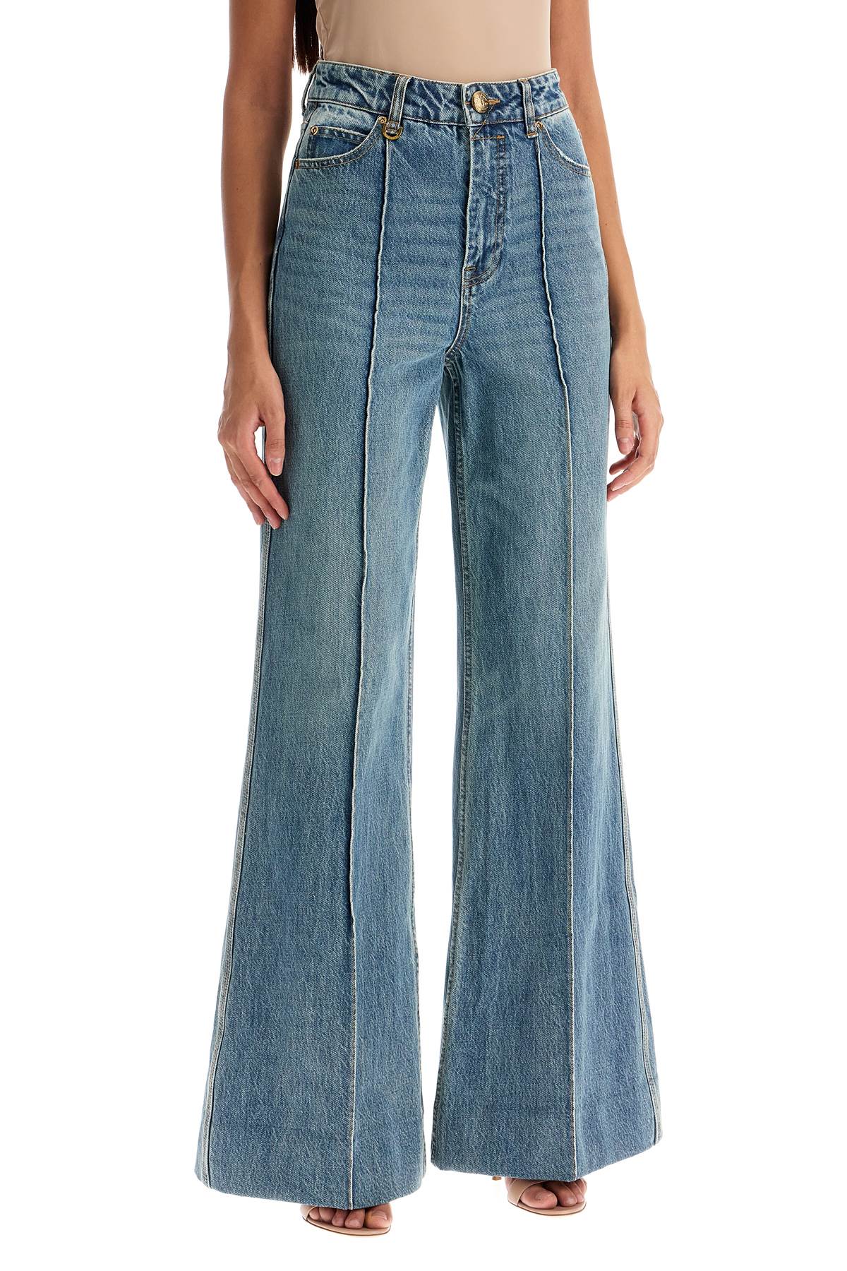 Zimmermann Wide Leg Jeans with Illustration Design image 1