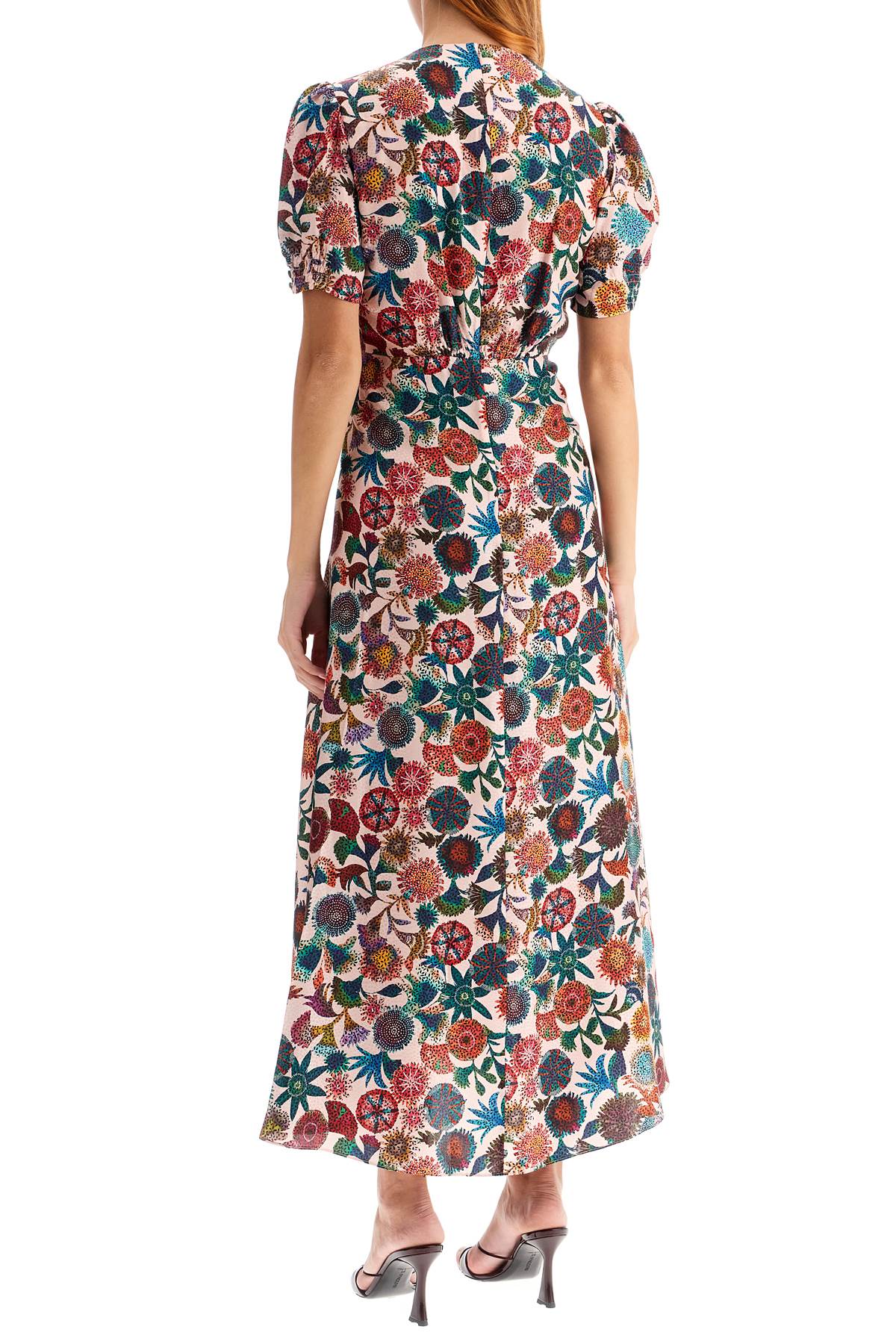 Saloni 'lea' long dress in printed silk image 2