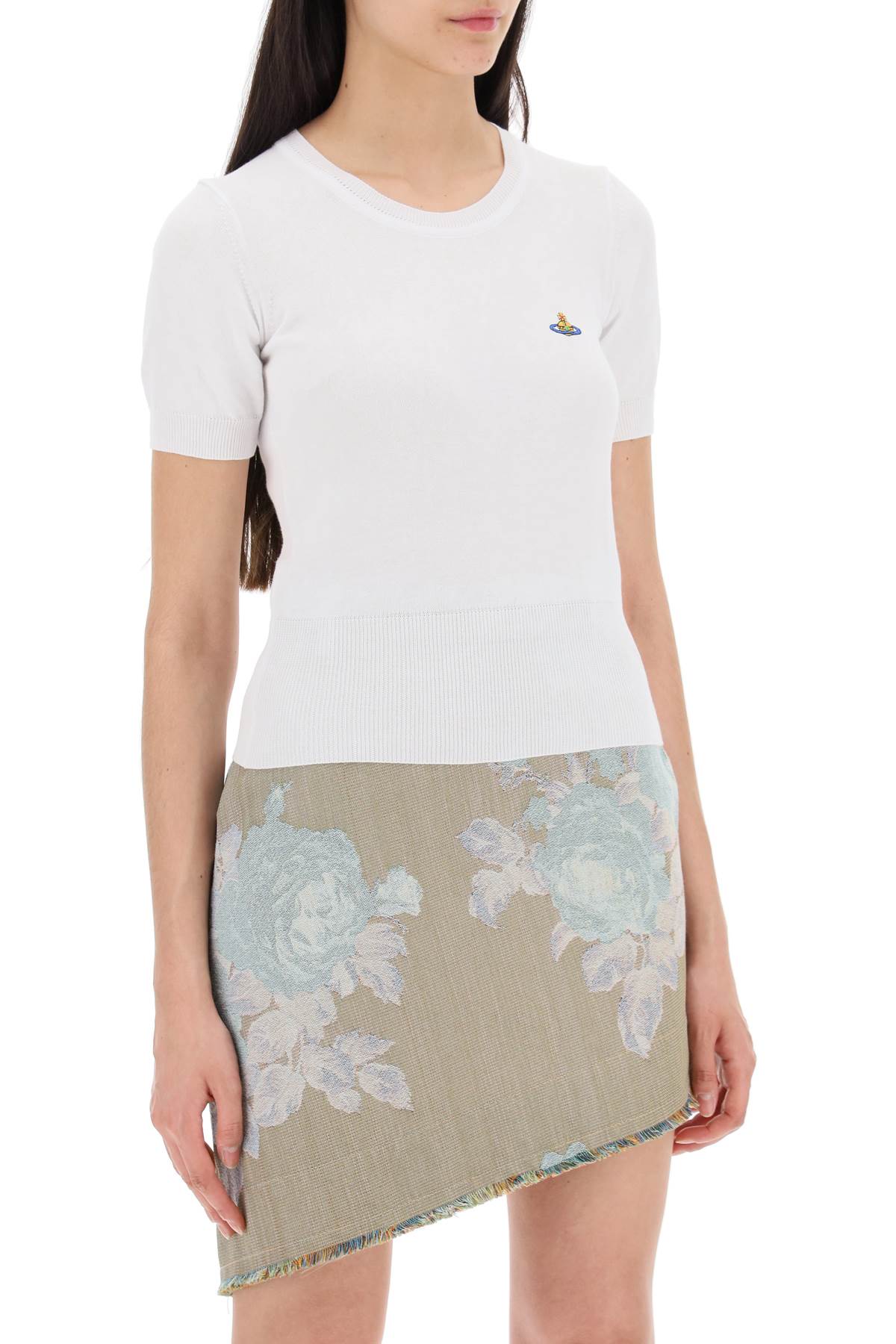 Vivienne Westwood bea short-sleeve sweater with orb embroidery image 1