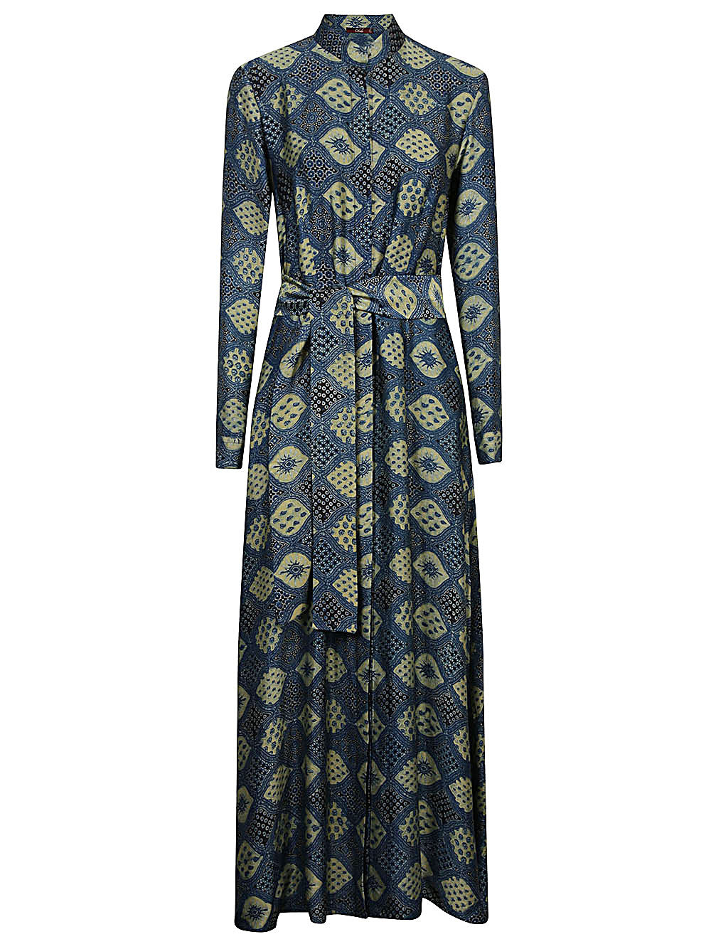 OBIDI Blue Printed Long Dress image 0