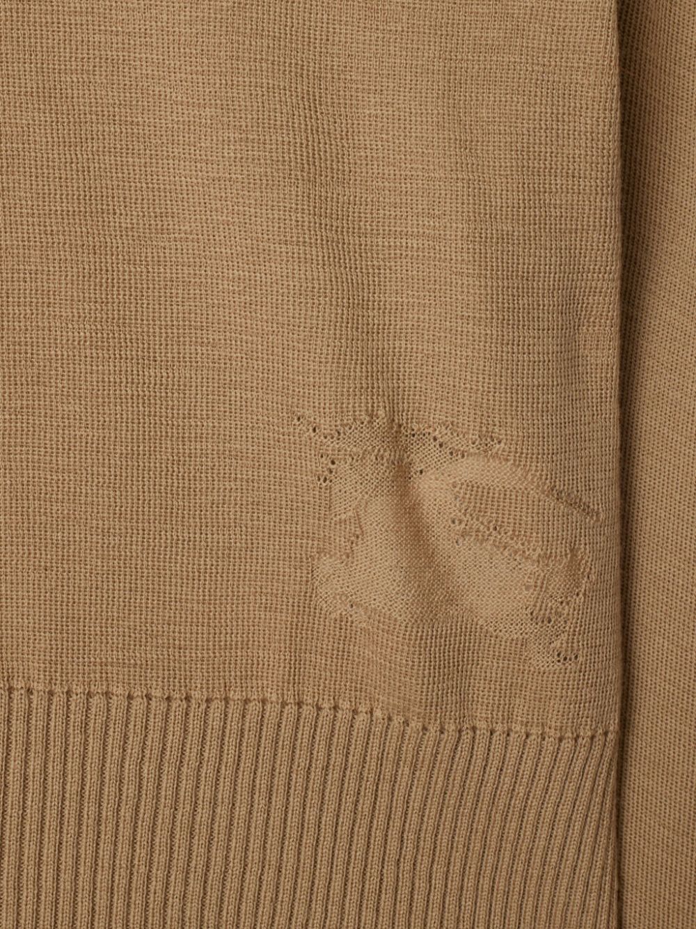 Burberry Beige Equestrian Knight Wool Sweater image 1