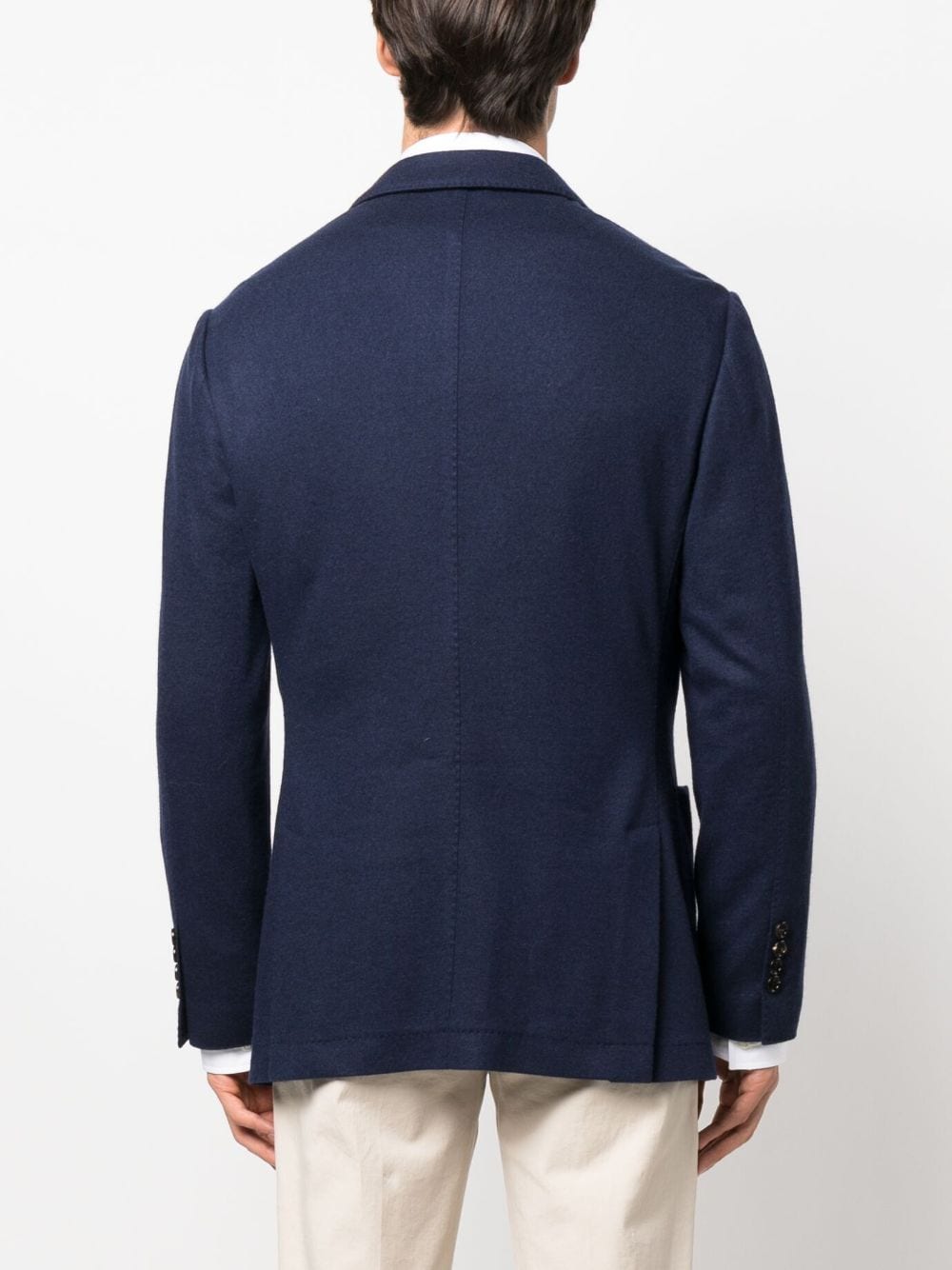 Brunello Cucinelli Blue Cashmere Notched Lapel Jacket image 1