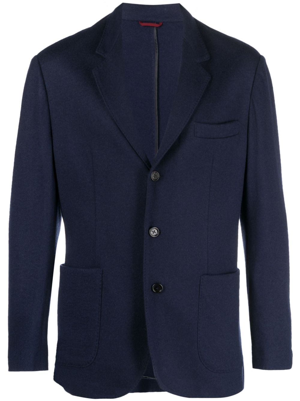 Brunello Cucinelli Blue Cashmere Notched Lapel Jacket image 0