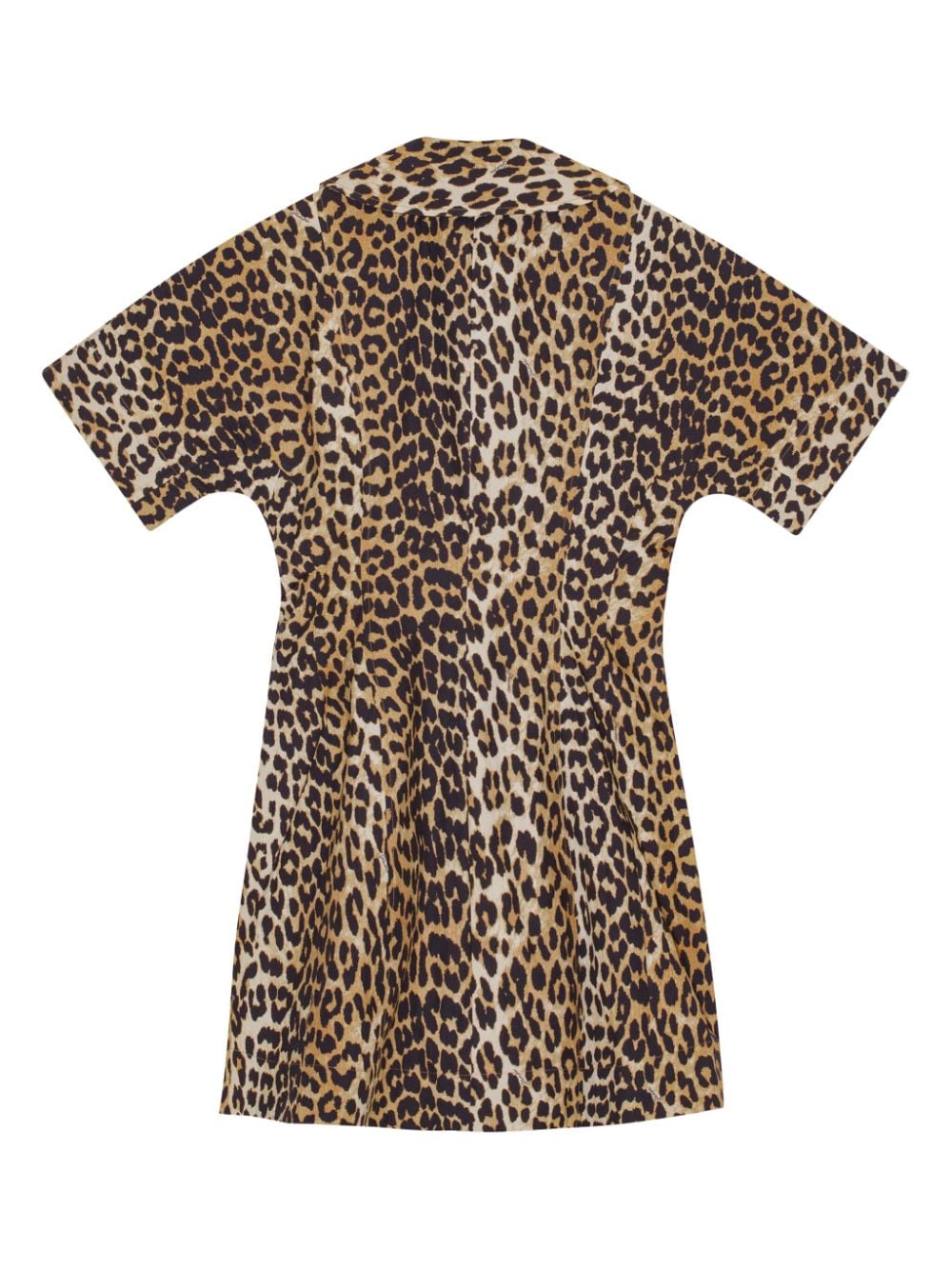 Ganni Leopard Print Wrap Dress - Brown image 5