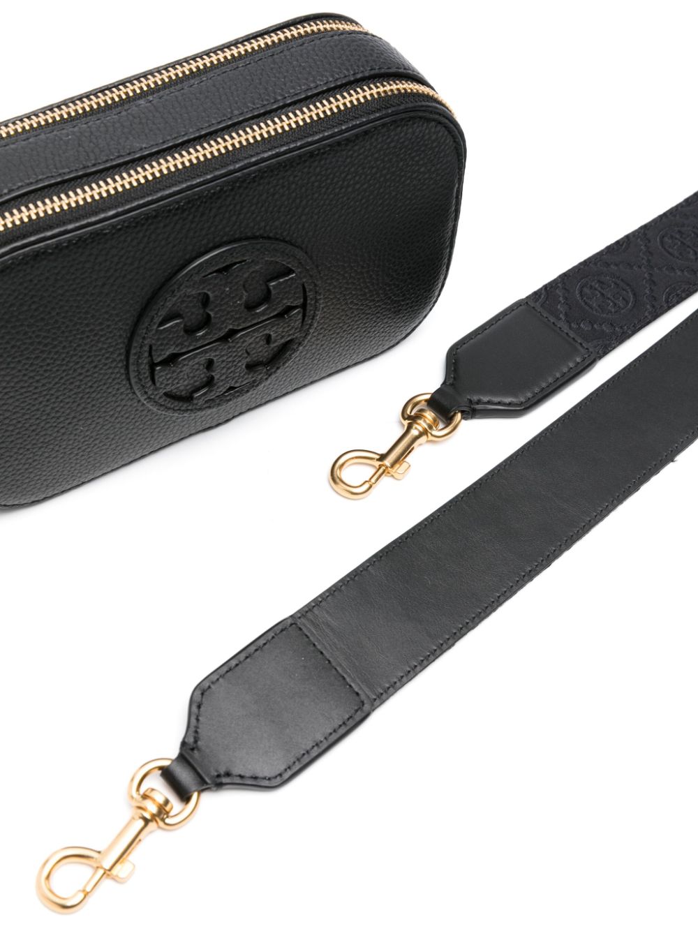 Tory Burch Black Leather Double T Bag image 1