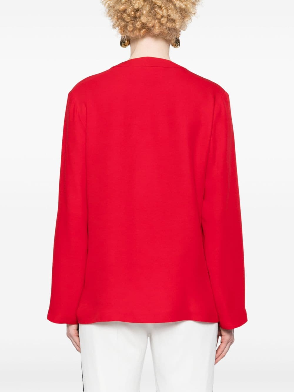 Valentino Red Silk Crepe Shirt image 2