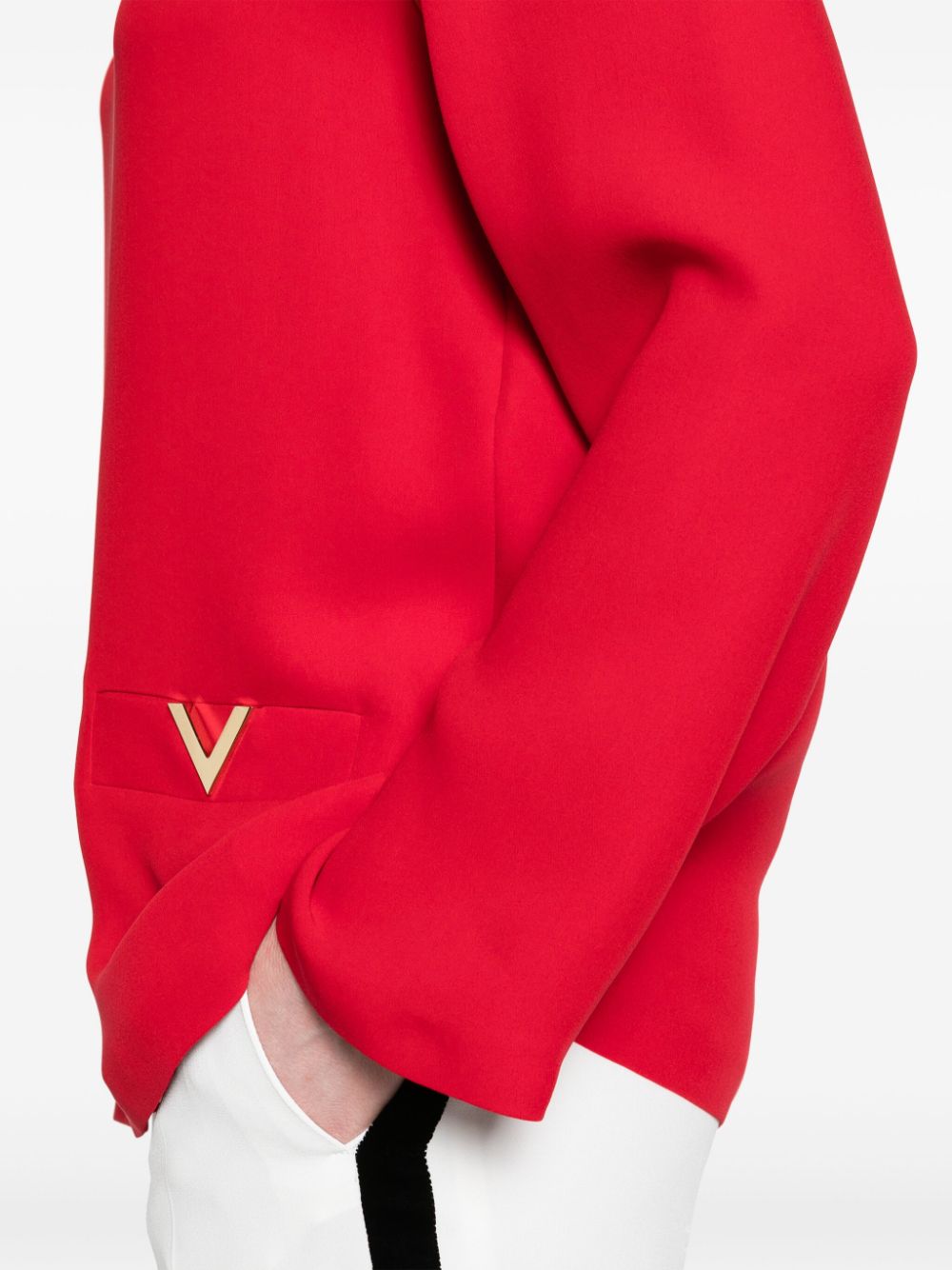 Valentino Red Silk Crepe Shirt image 3