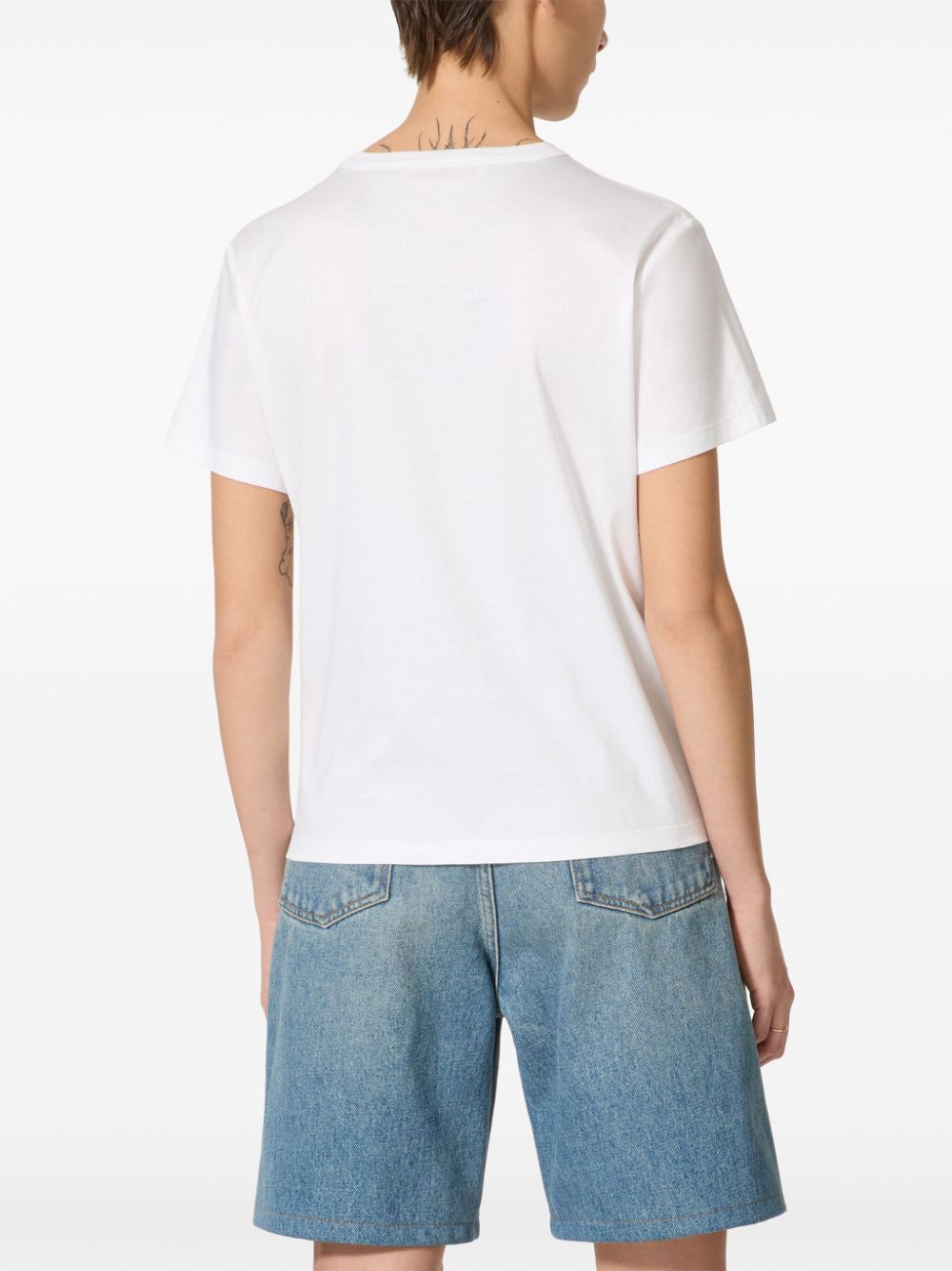 Valentino Garavani White Cotton Crew Neck T-Shirt image 3