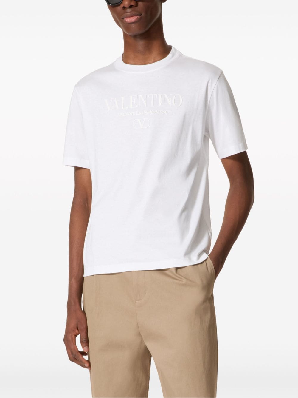 Valentino White Cotton T-Shirts and Polos image 1