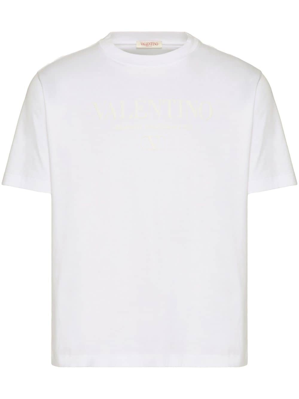 Valentino White Cotton T-Shirts and Polos image 0