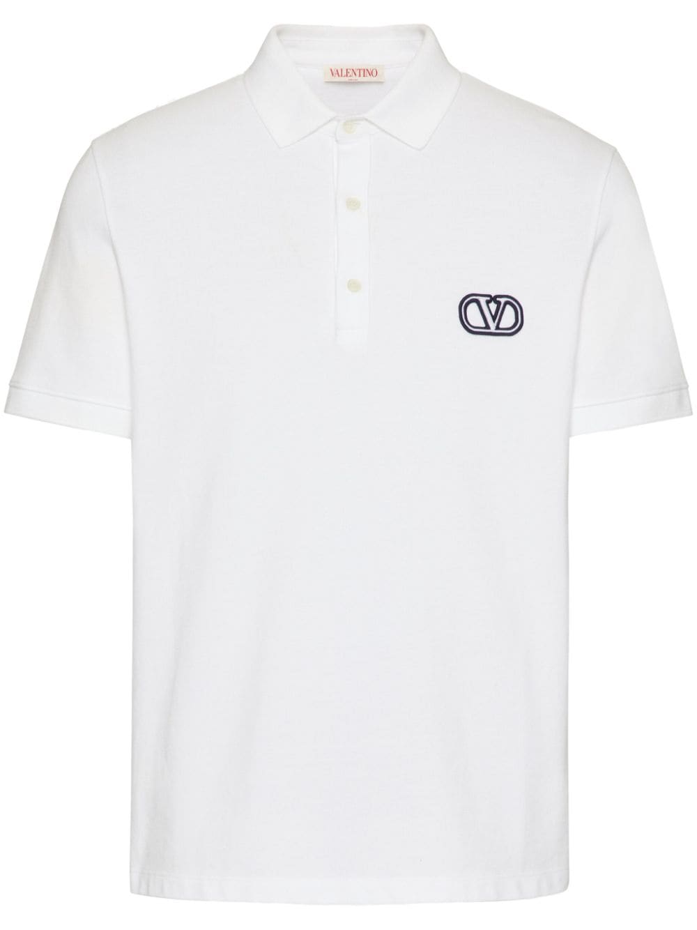 Valentino Garavani White Cotton Polo Shirt image 0