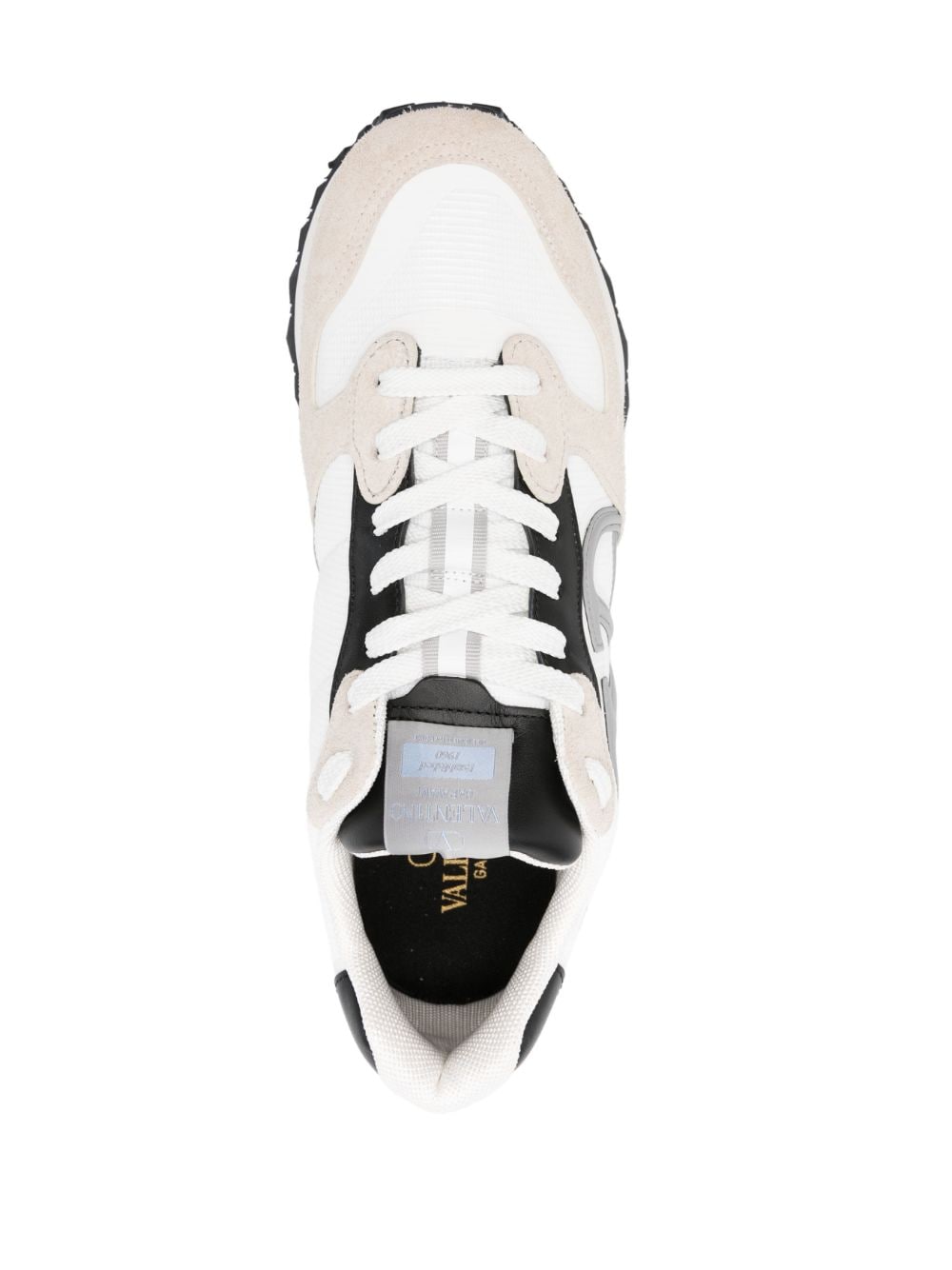 Valentino Garavani Panelled Suede and Mesh Sneakers image 3