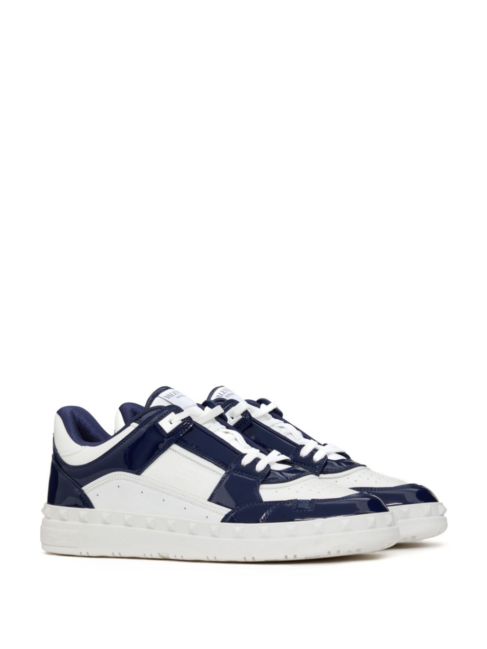 Valentino Garavani Rockstud Blue Calf Leather Sneakers image 5