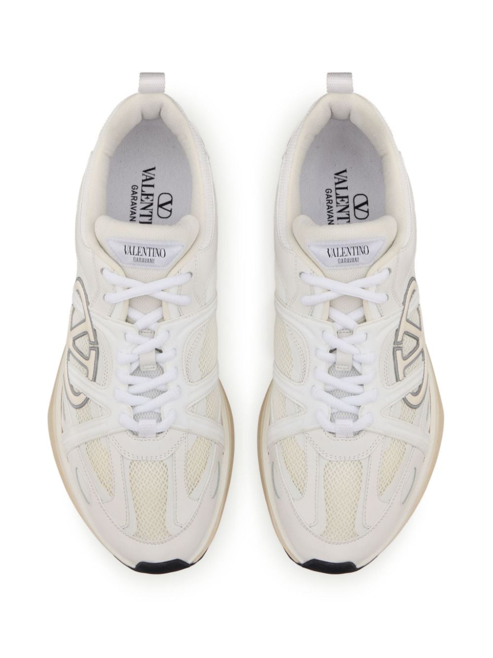 Valentino Garavani White Panelled Mesh Sneakers image 1