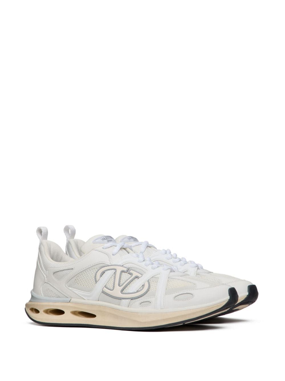 Valentino Garavani White Panelled Mesh Sneakers image 2