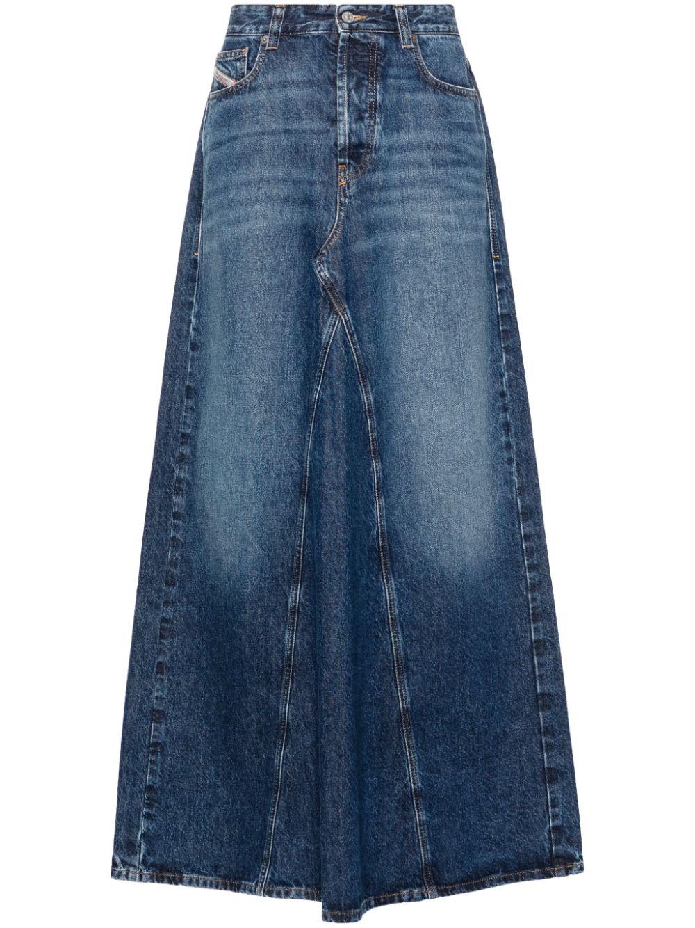 Diesel Women's Classic Blue Denim A-Line Skirt image 0