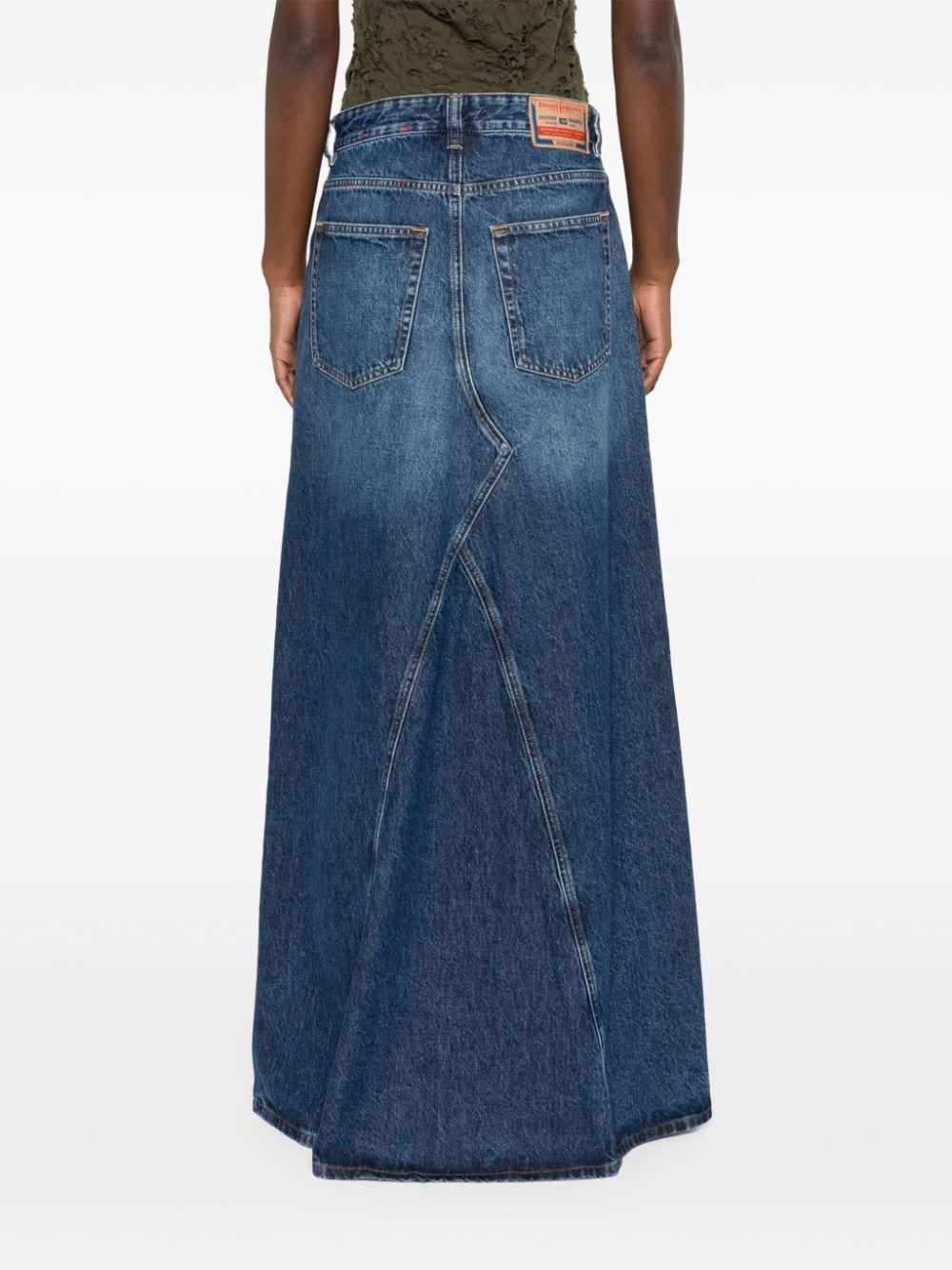 Diesel Women's Classic Blue Denim A-Line Skirt image 1