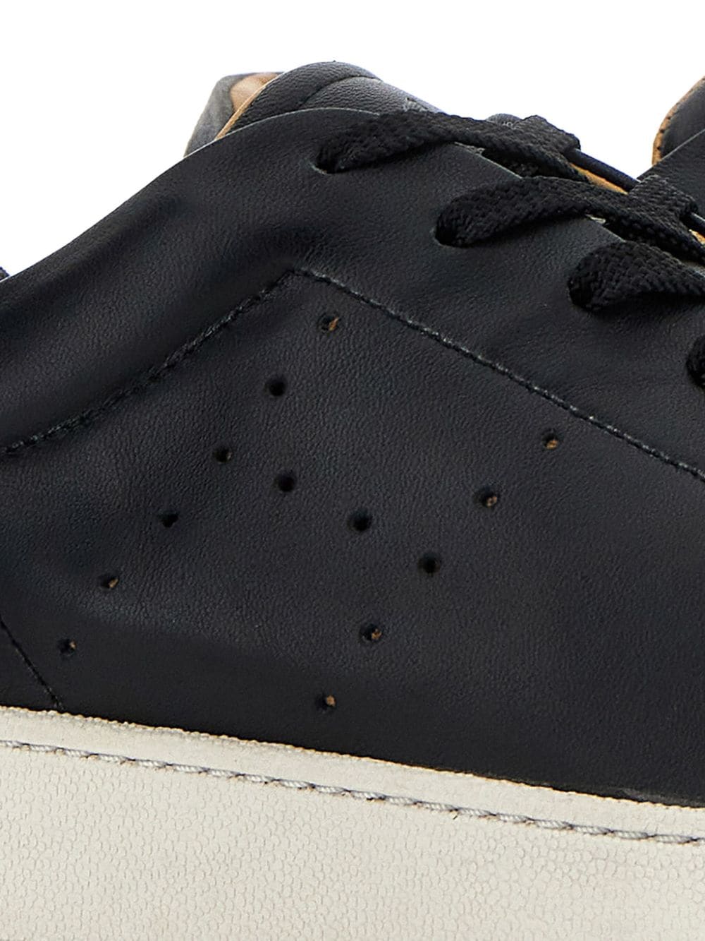 HOGAN Pre Perforated Leather Sneakers - Black image 5