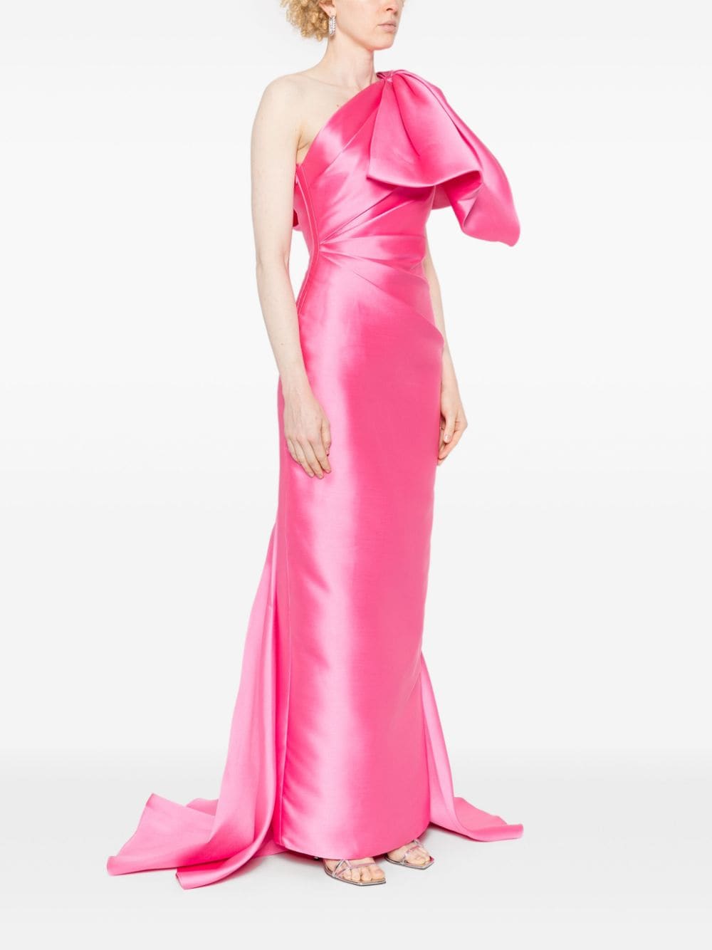 Solace London Asymmetrical Rose Pink Maxi Dress image 3