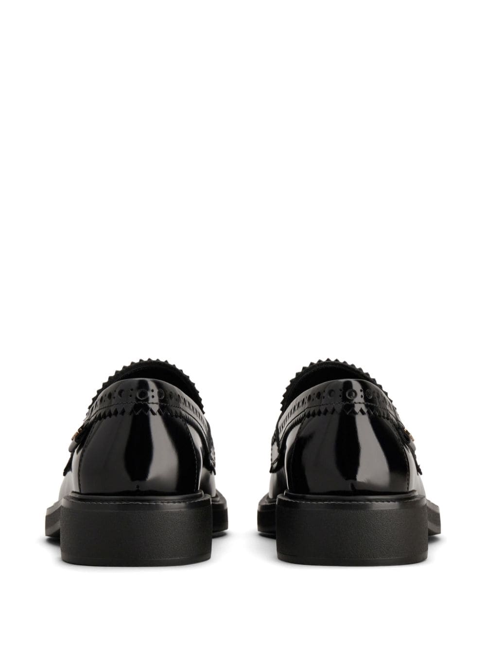 Tod's Women's Black Leather Penny Loafers image 1