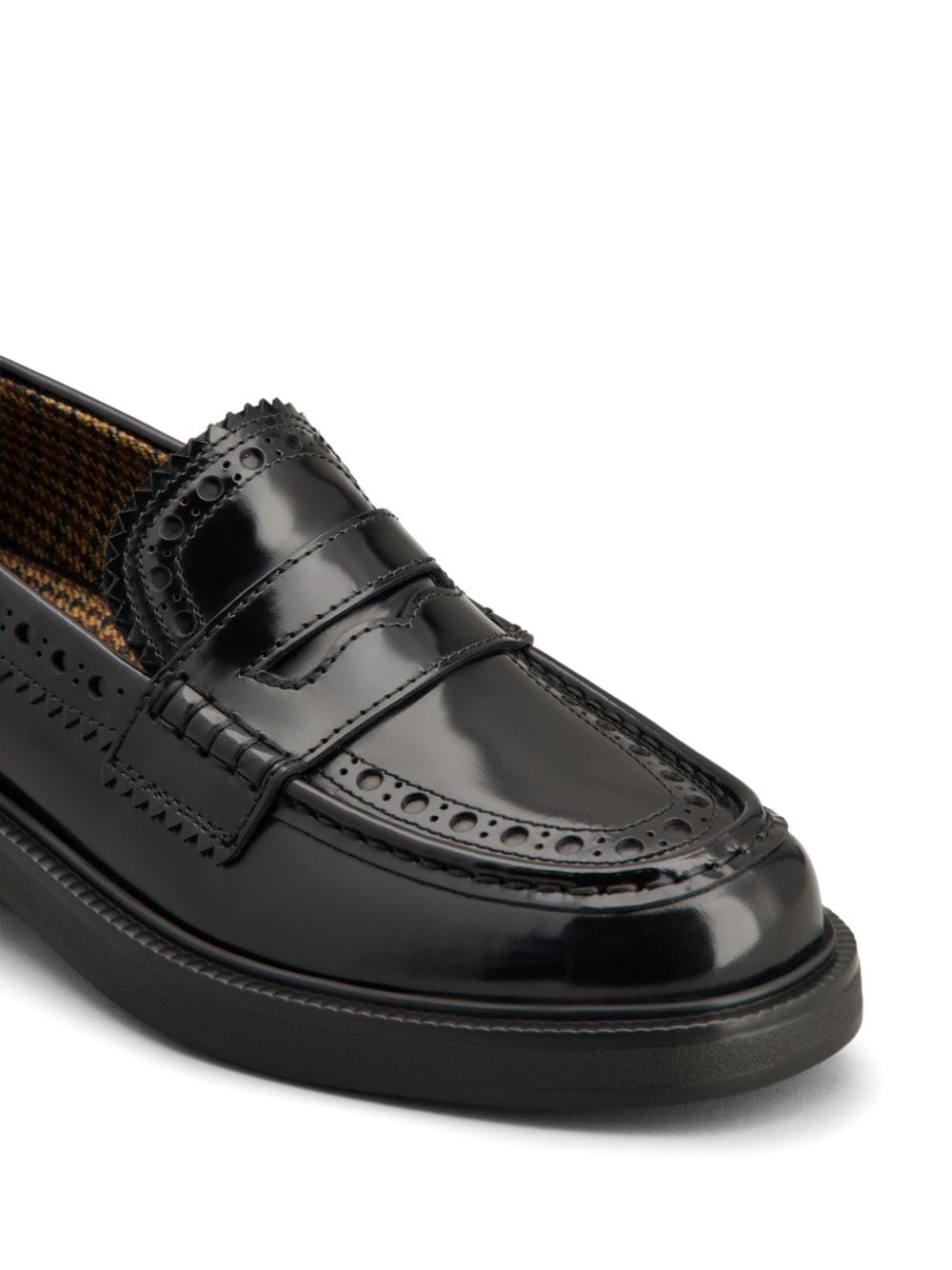 Tod's Women's Black Leather Penny Loafers image 3