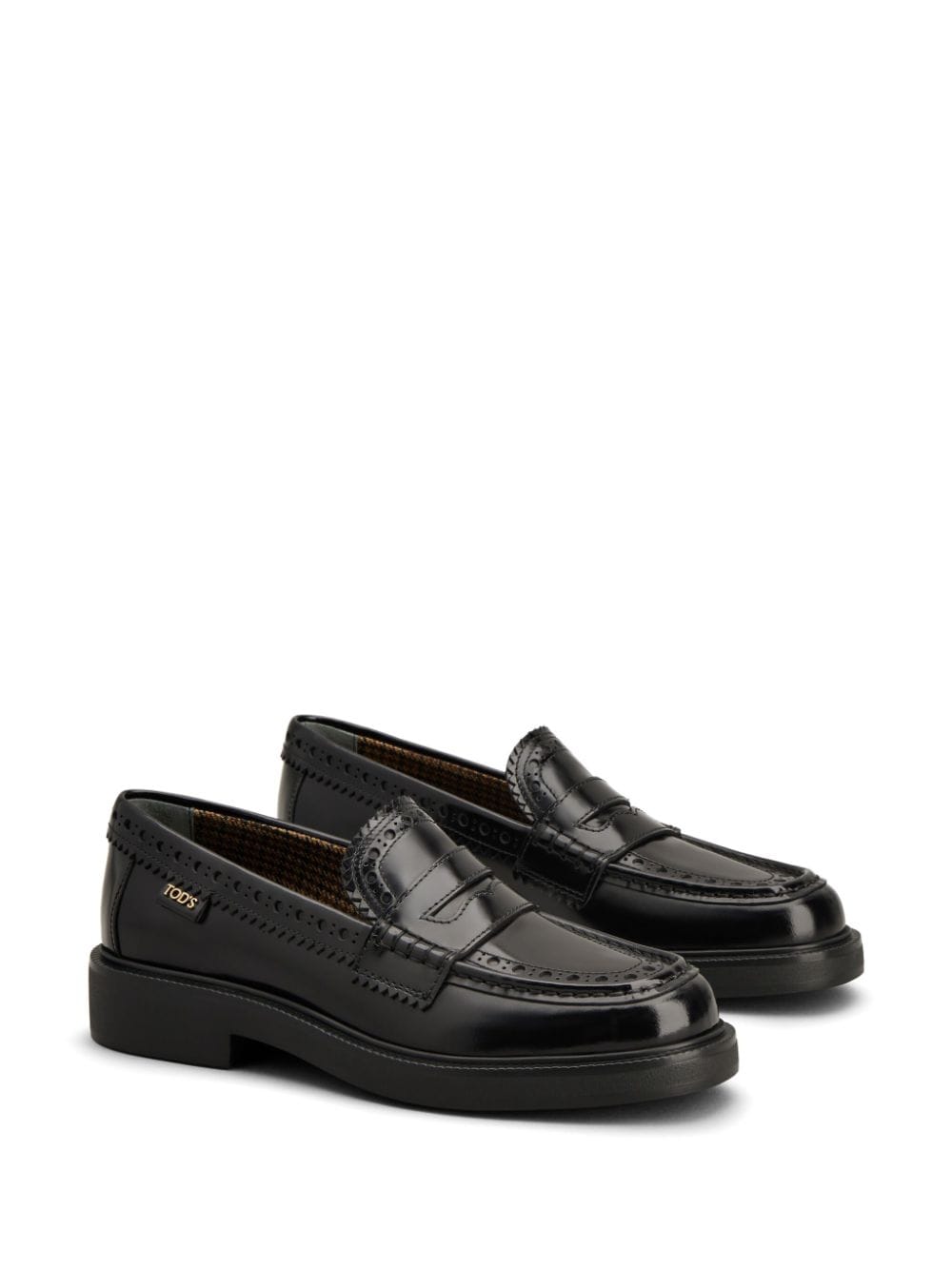 Tod's Women's Black Leather Penny Loafers image 4