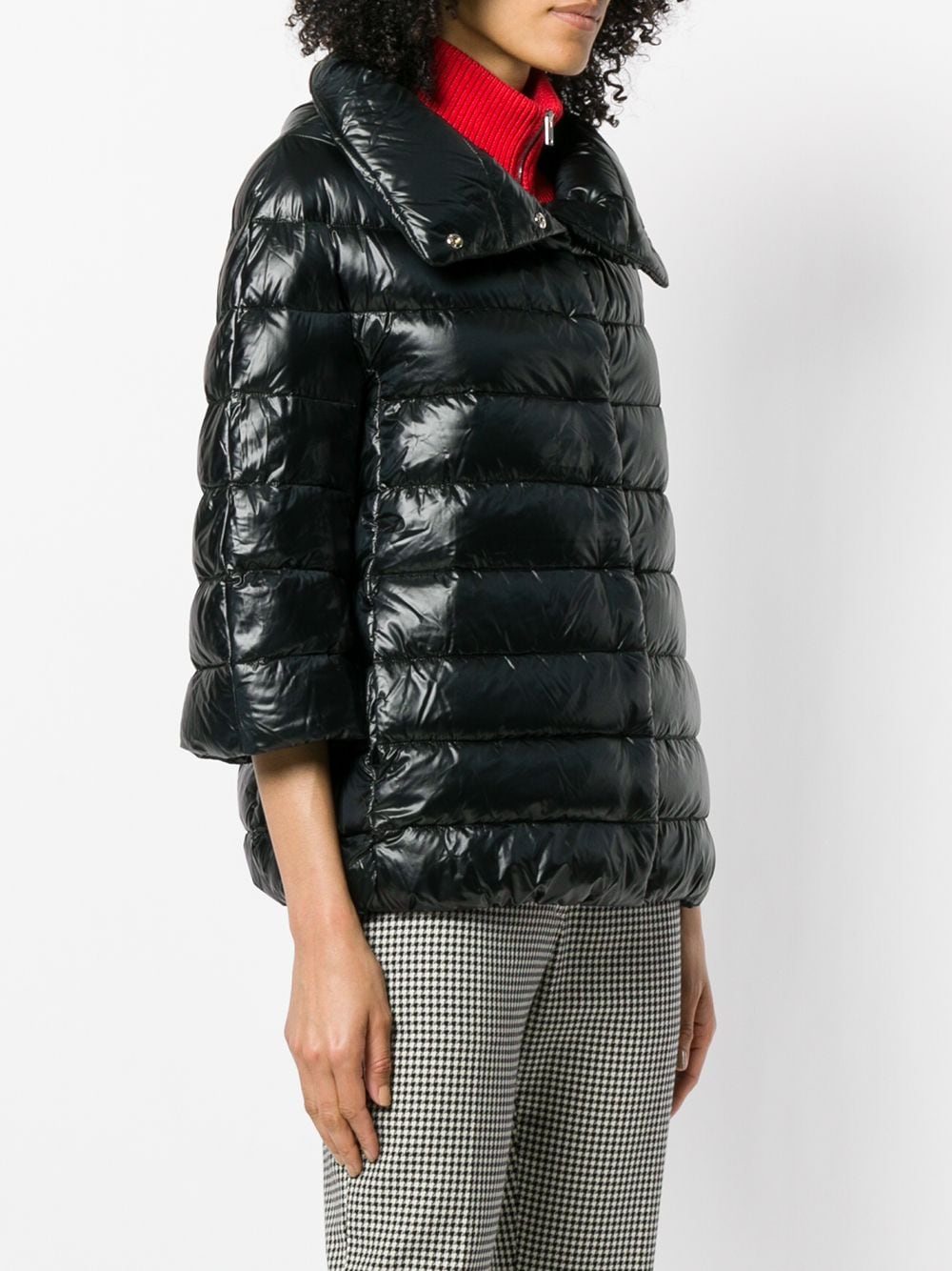 Herno Black Feather Down Padded Quilted Coat image 2