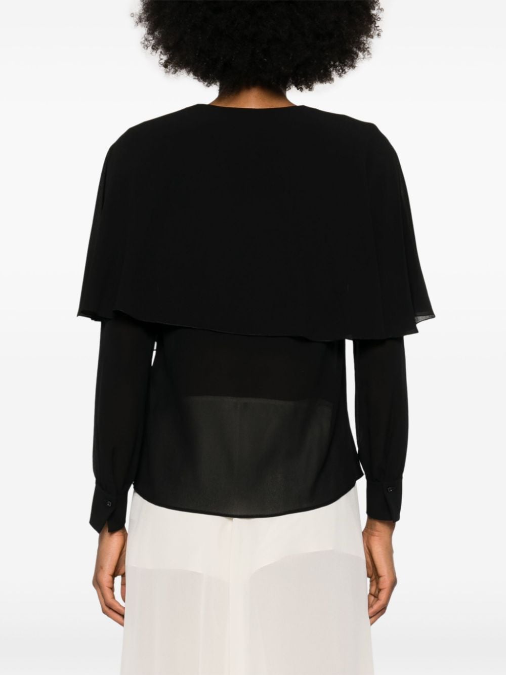 Chloè Black Silk Georgette Crepe Blouse image 3