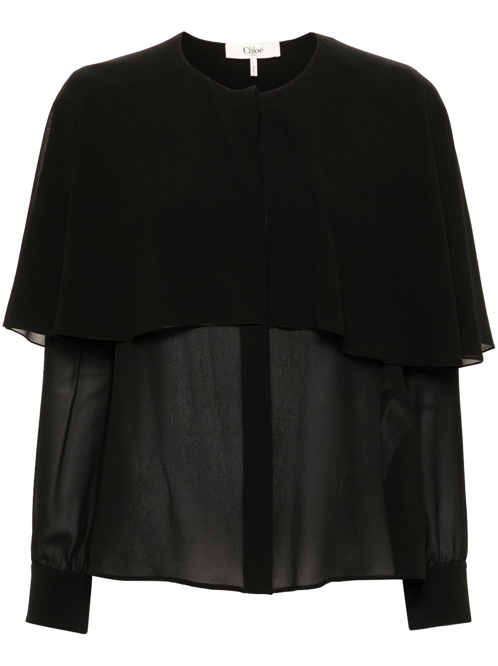 Chloè Black Silk Georgette Crepe Blouse image 0