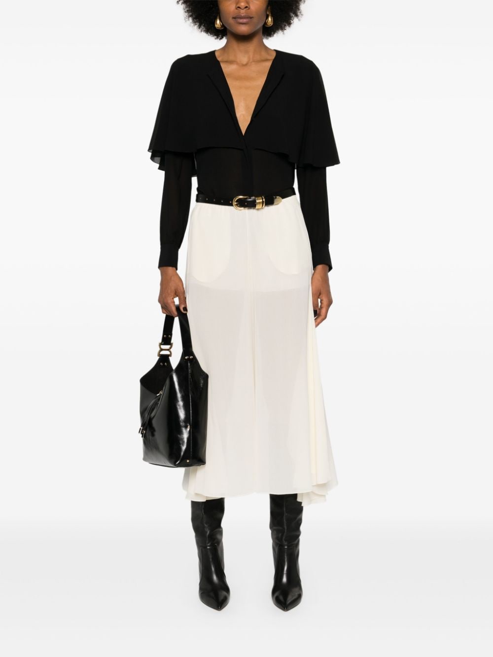 Chloè Black Silk Georgette Crepe Blouse image 4