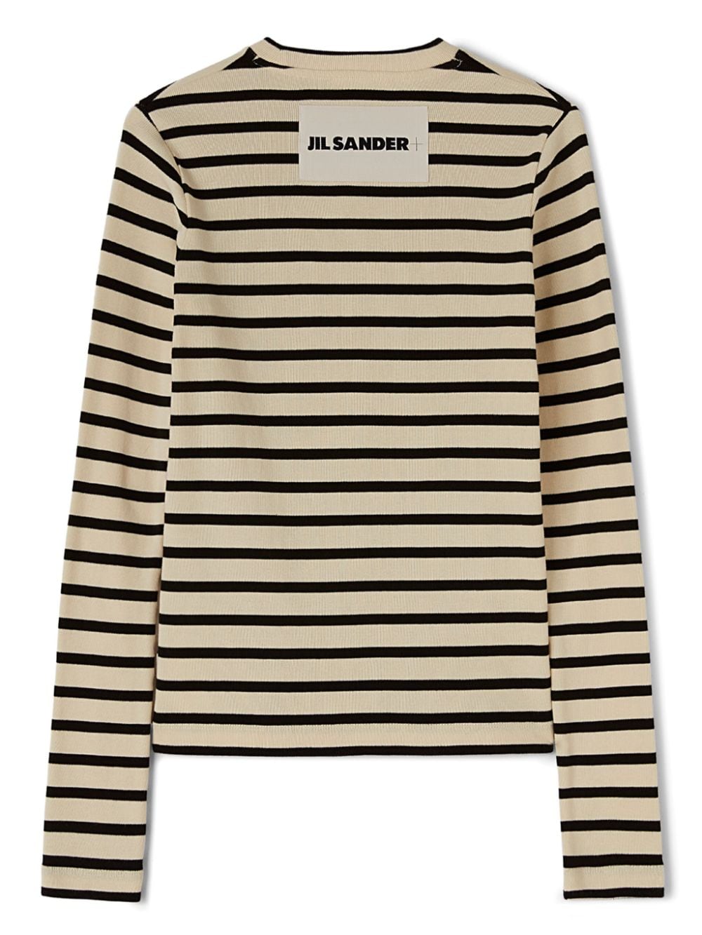 Jil Sander Plus Striped Cotton T-Shirt - Beige image 6