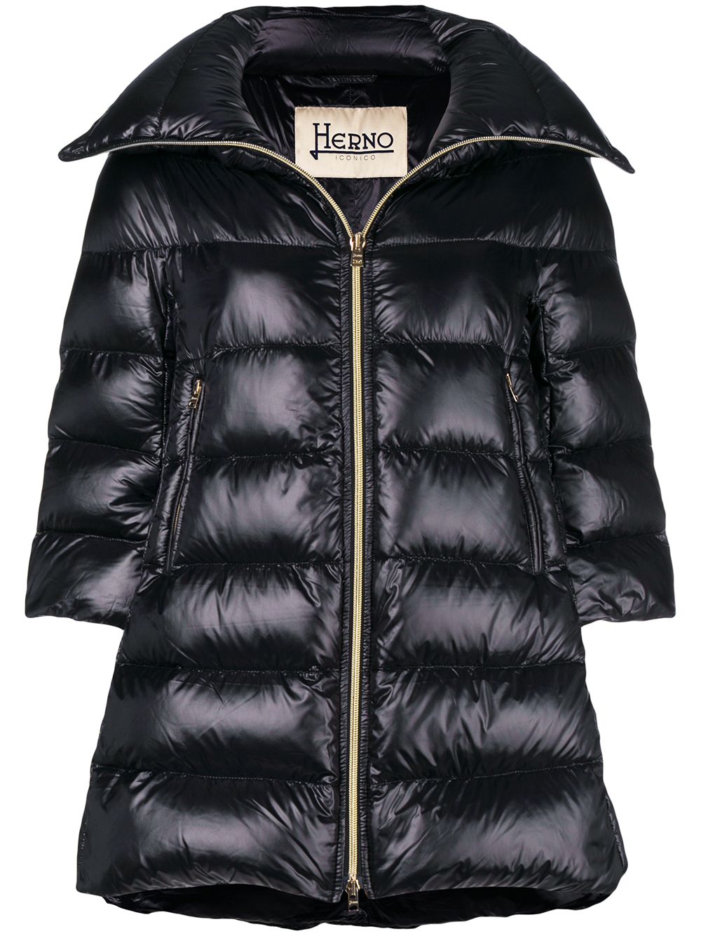 Herno Women's Black Feather Down Puffer Coat image 0