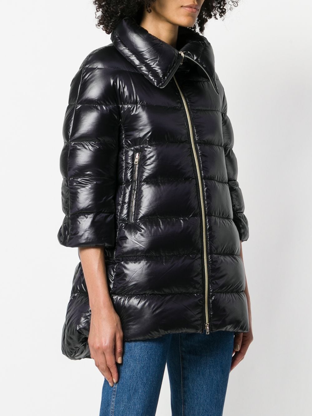 Herno Women's Black Feather Down Puffer Coat image 2