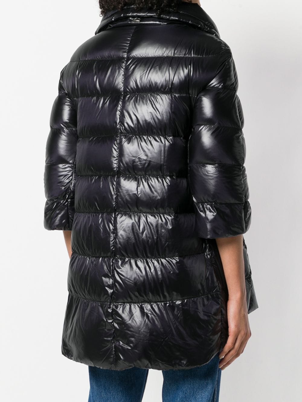 Herno Women's Black Feather Down Puffer Coat image 3